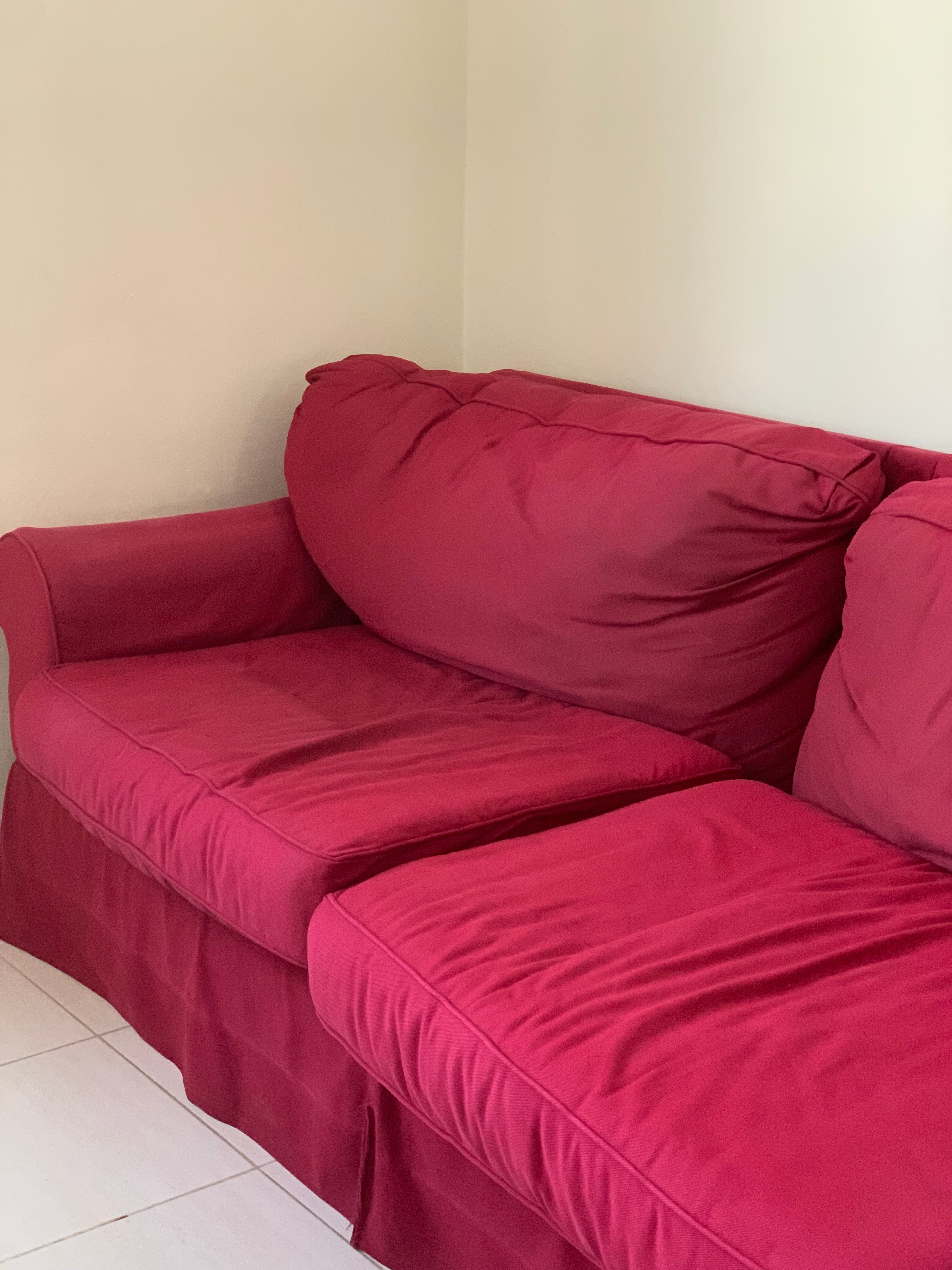 Ikea Ektorp Sofa (Red) - Image 4