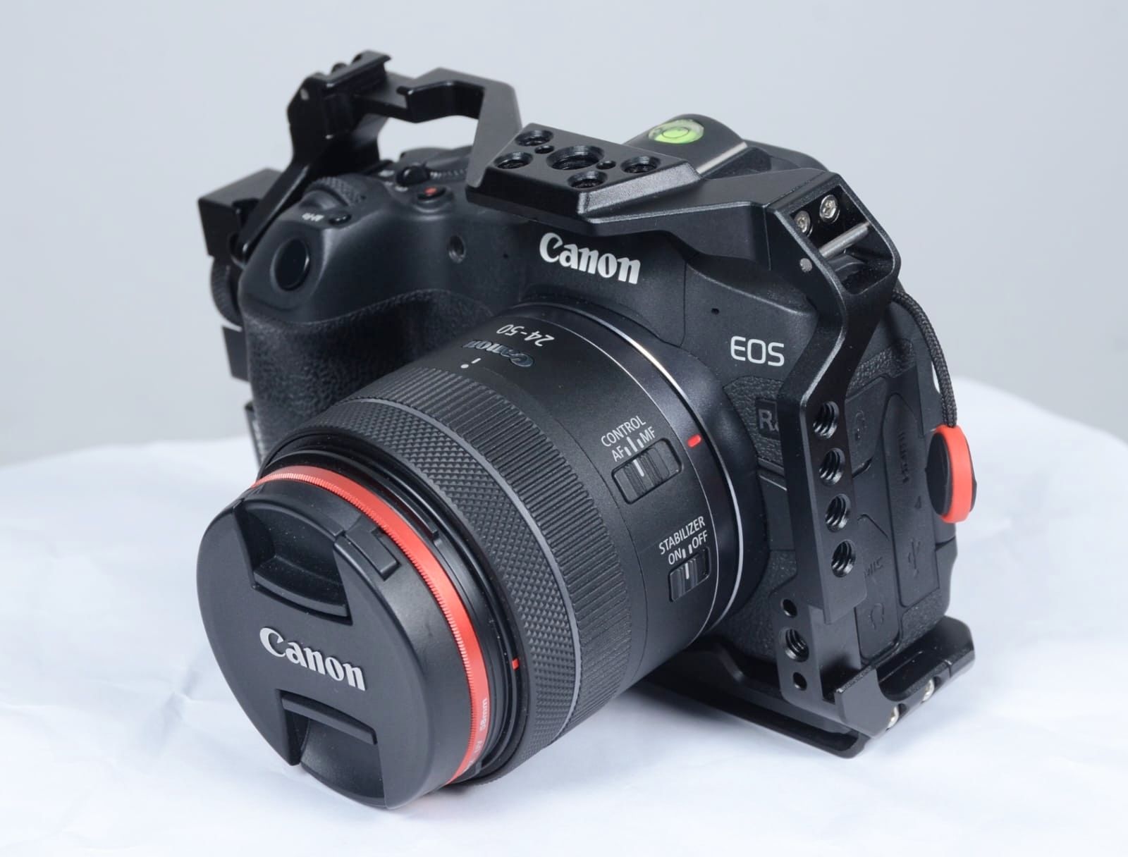 كانون R8 24-50mm، بطارية أصلية 50mm، قفص، بطارية وهمية، مع علبة - Image 2