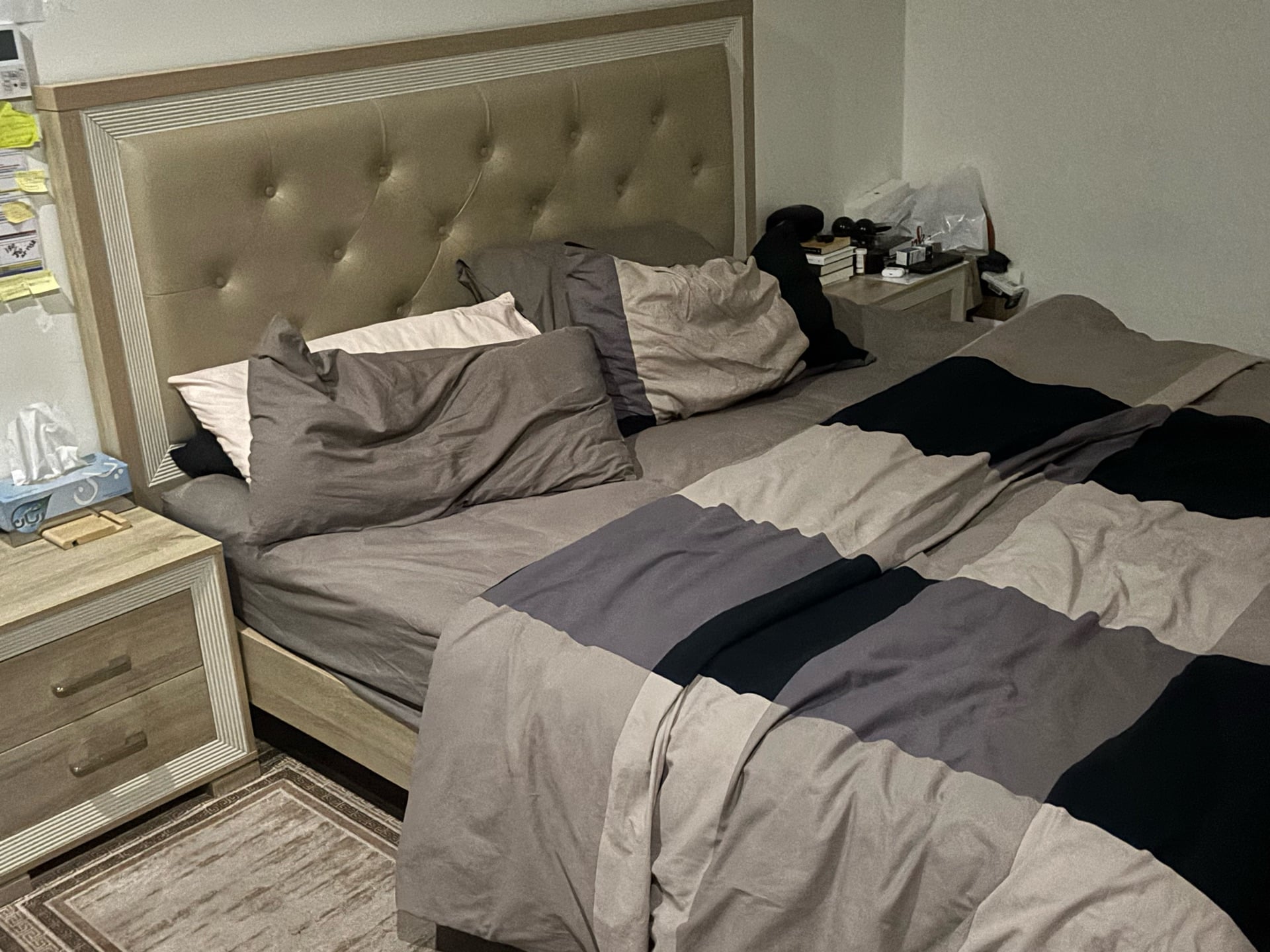 King size bed, mattress and mirror dresser for sale  - Image 3