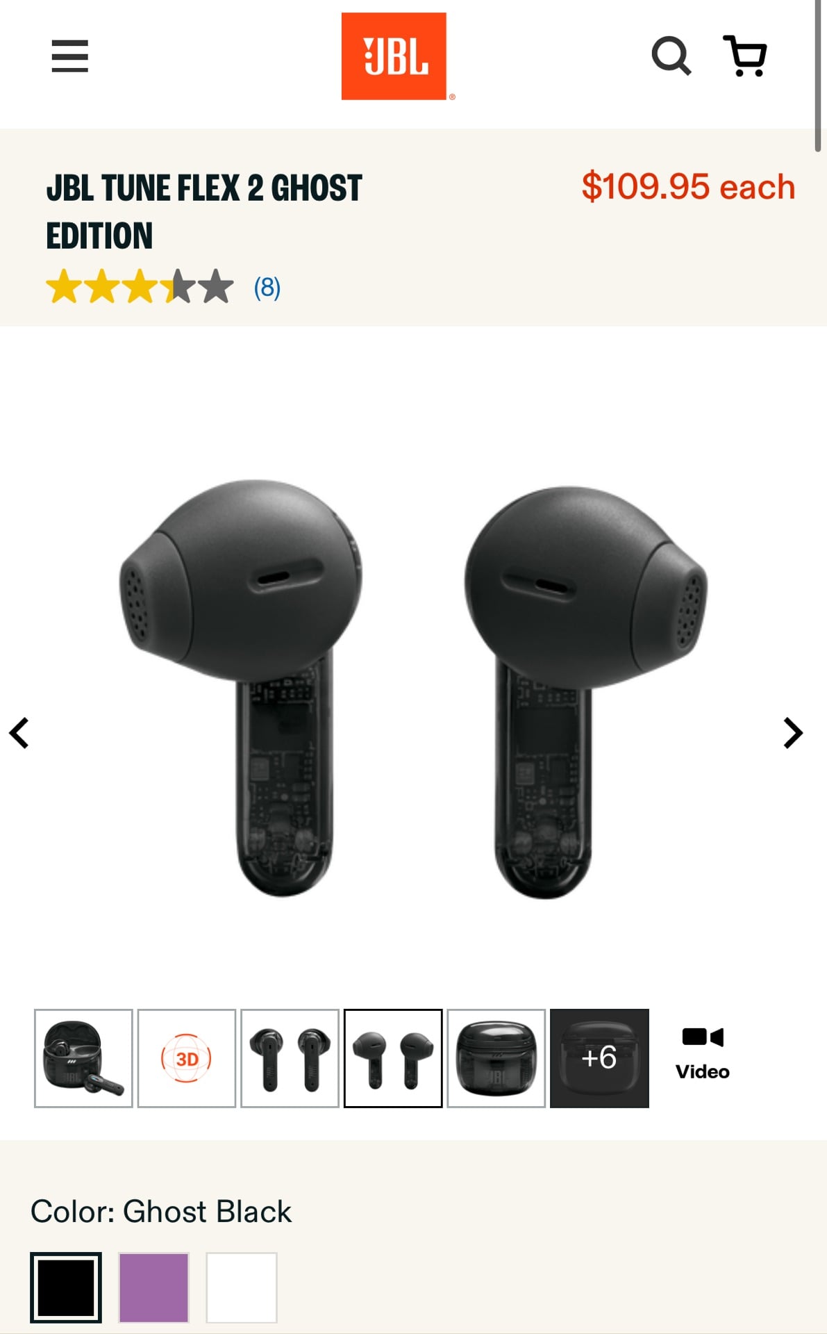 JBL Tune Flex 2 – Ghost Edition - Image 3