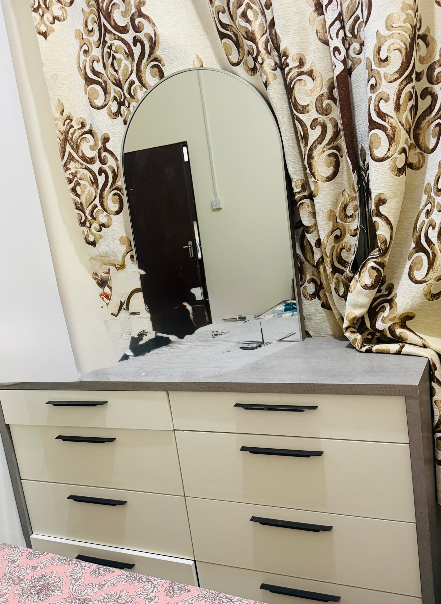 Home center Bed&mattress with side tables and dressing table for sale - Image 5