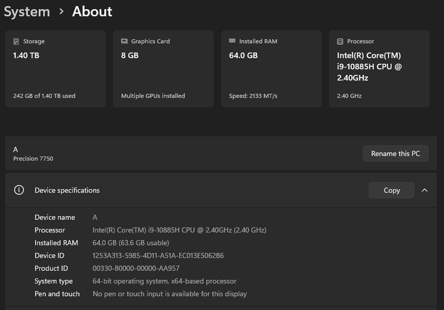 Dell precision 7750 POWERFUL WORKSTATION - Image 4