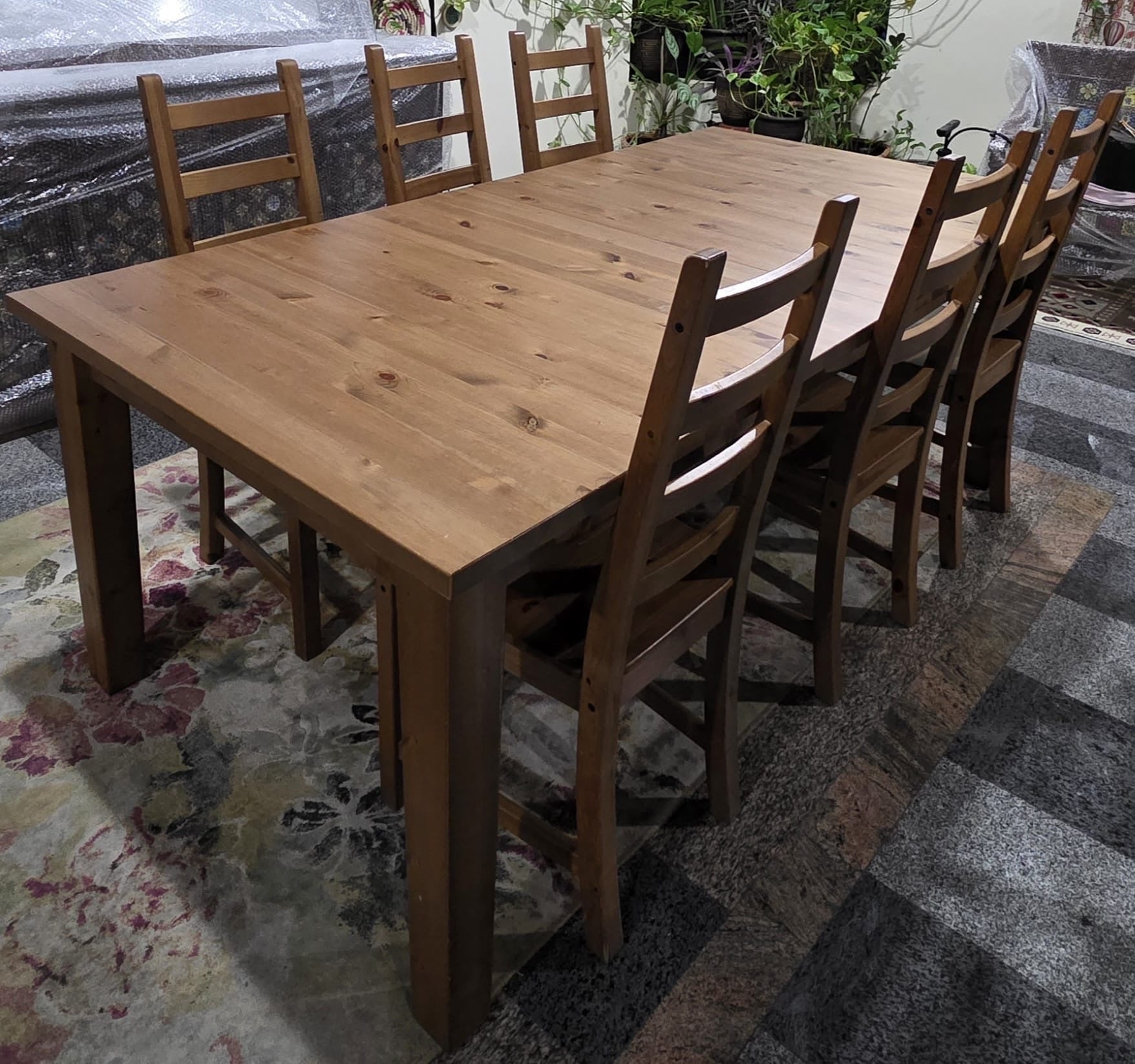 6 Chairs Dining Table - Excellent Condition - Image 1