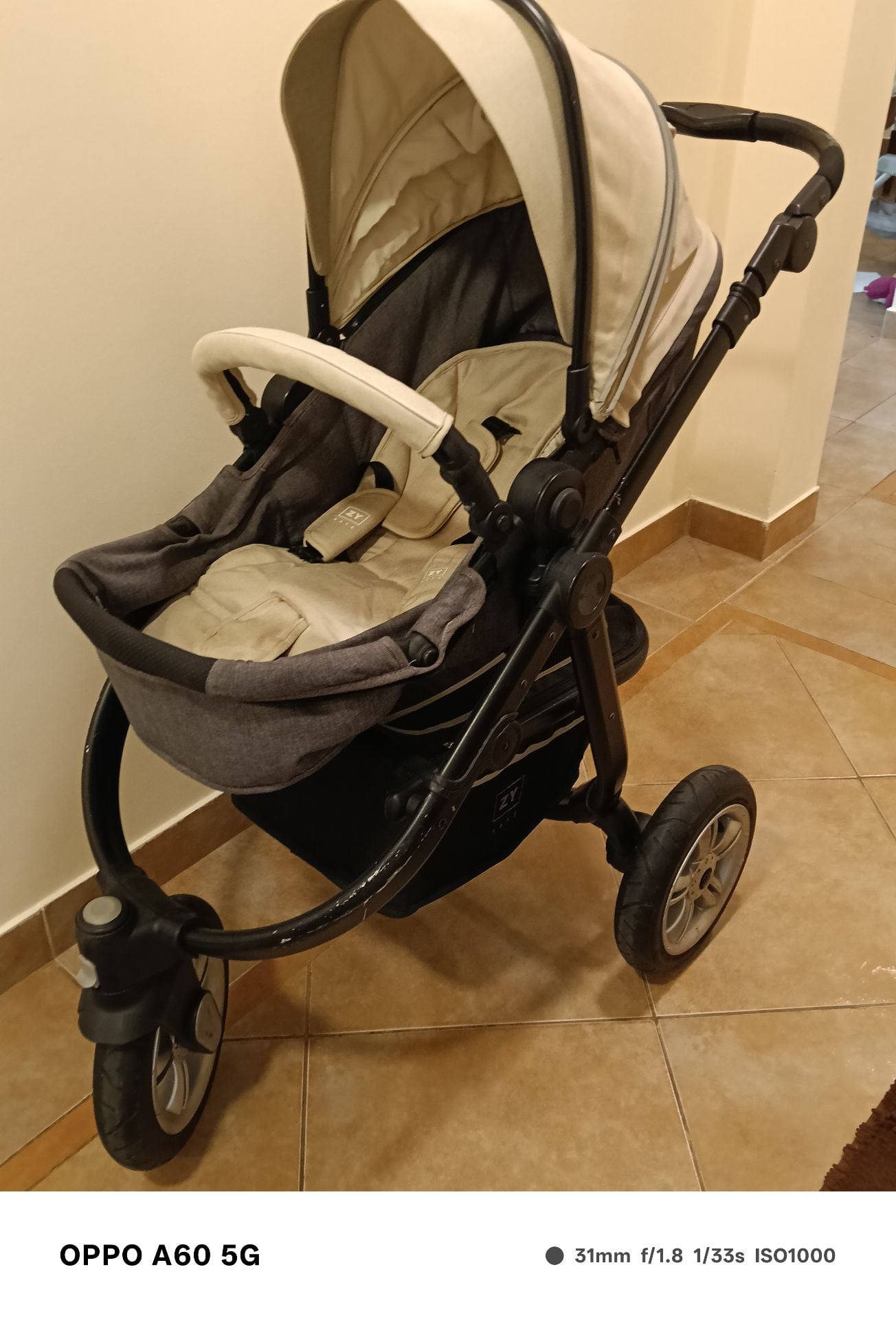 Baby Stroller ZY – Stroller + Bed Mode + Car Seat + Storage Basket - Image 4