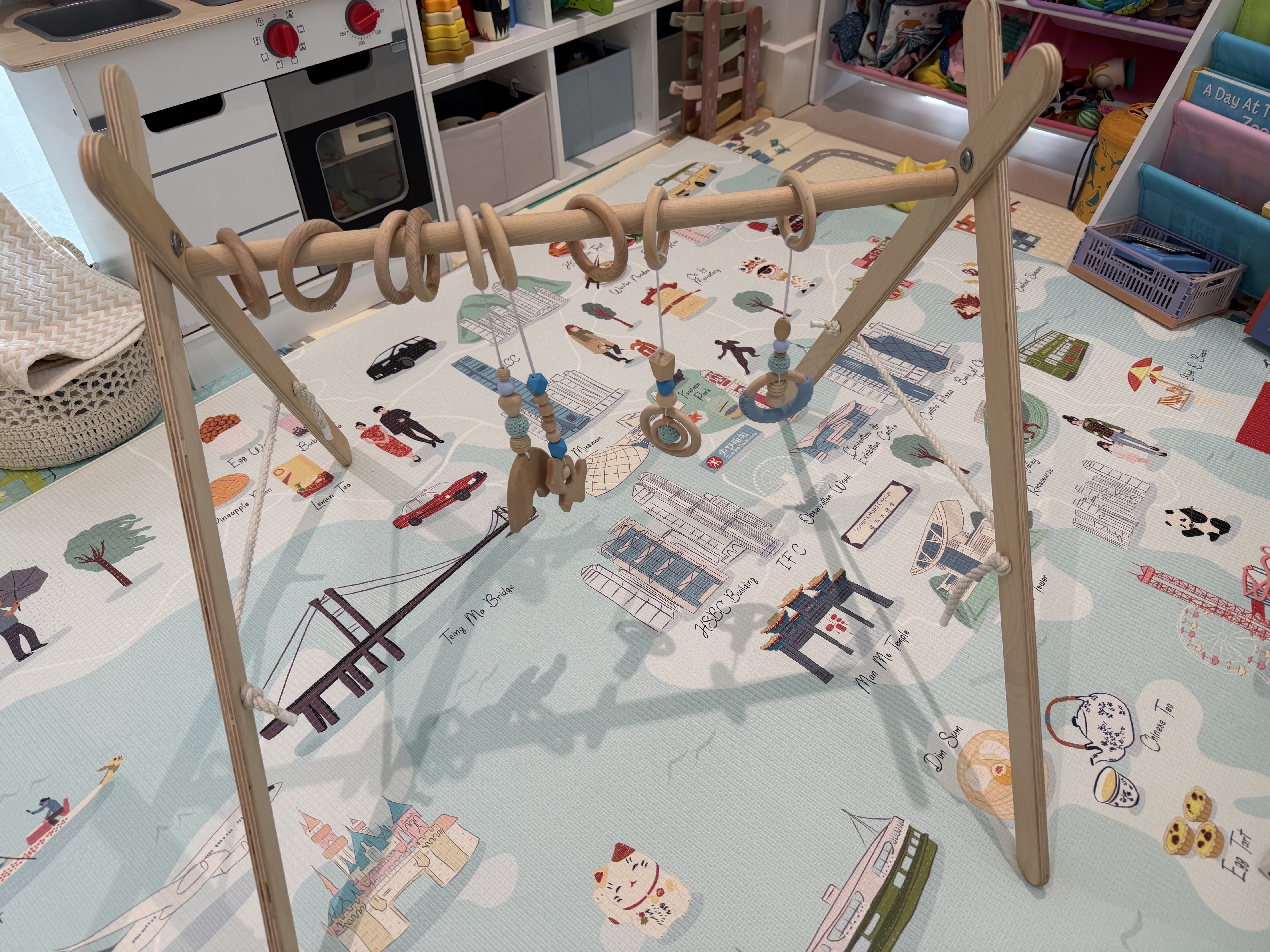 Montessori Wooden Baby Gym - Image 1