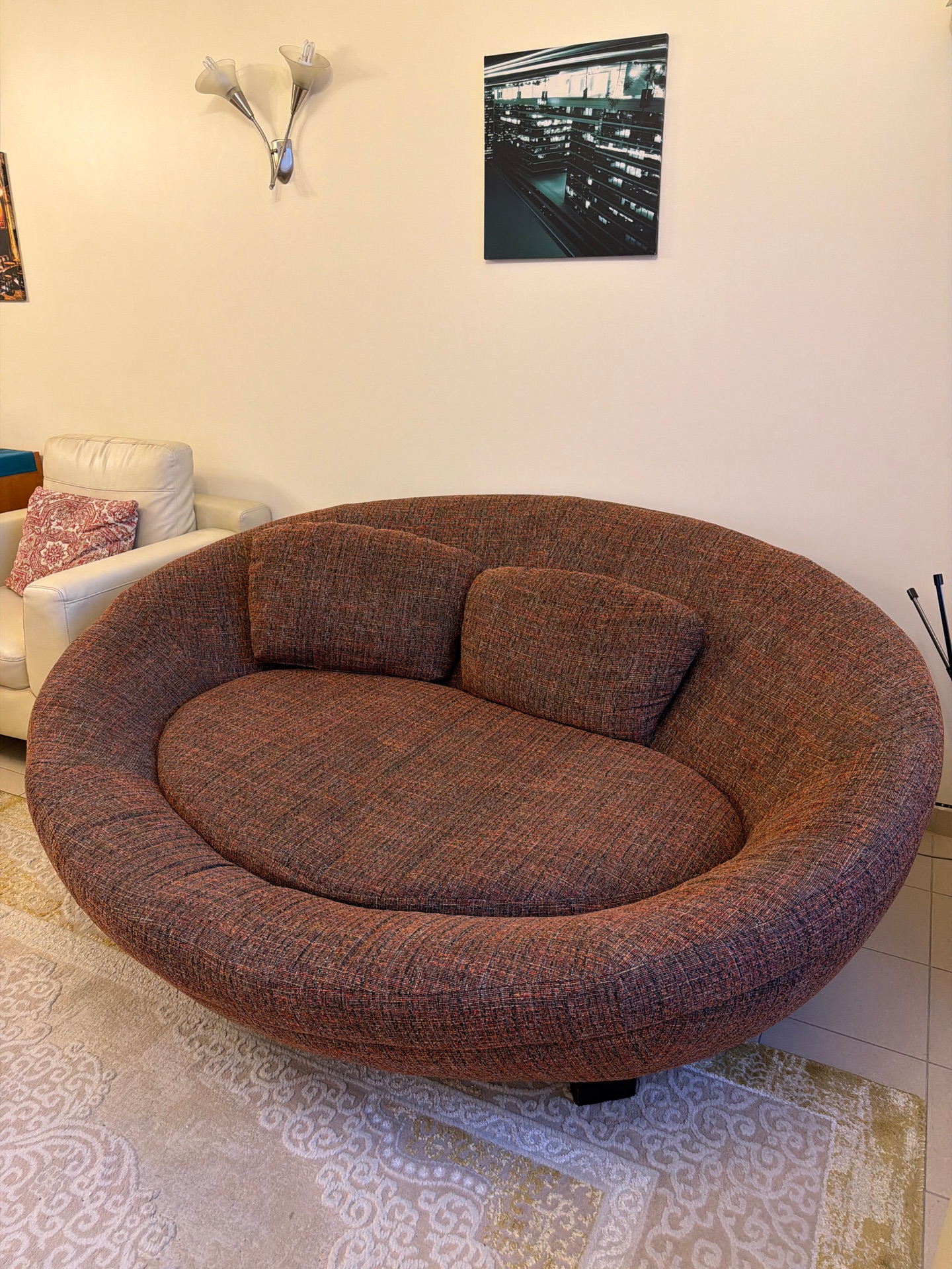 Modern Curved Sofa, Excellent Condition, Smoke Free Home - Image 3