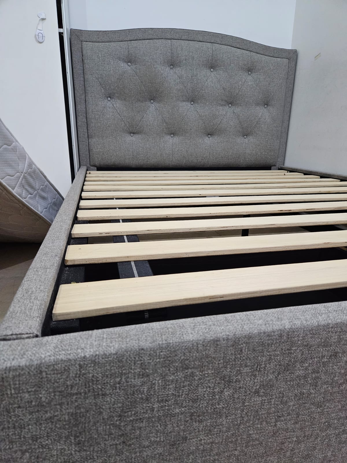Queen size bed with mattress  - Image 2