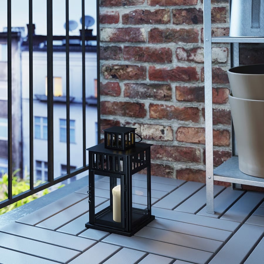 2 silver & 2 black decorative lanterns for candles - Image 6