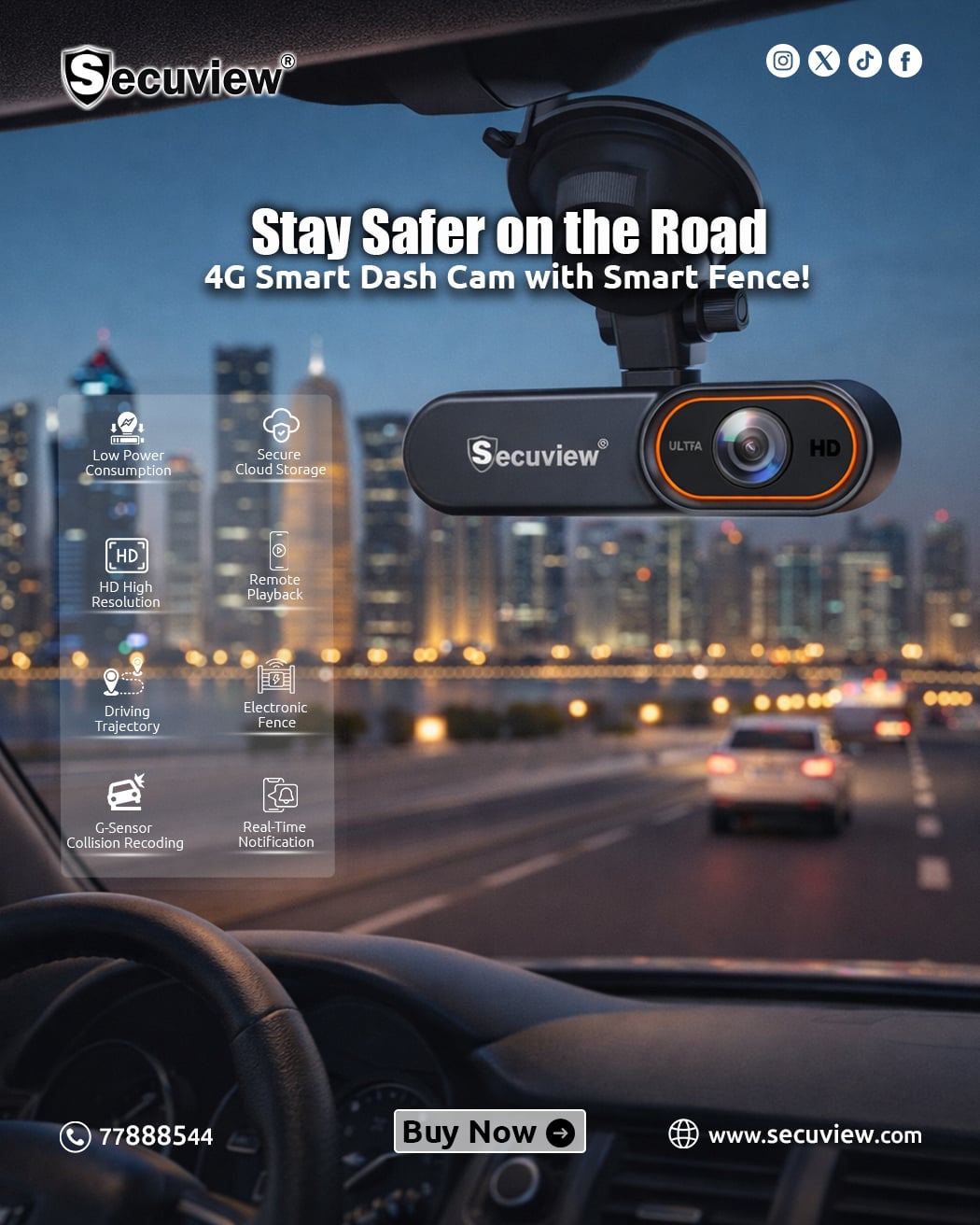 Secuview 4G Smart Dash Cam – MOI Approved - Image 1