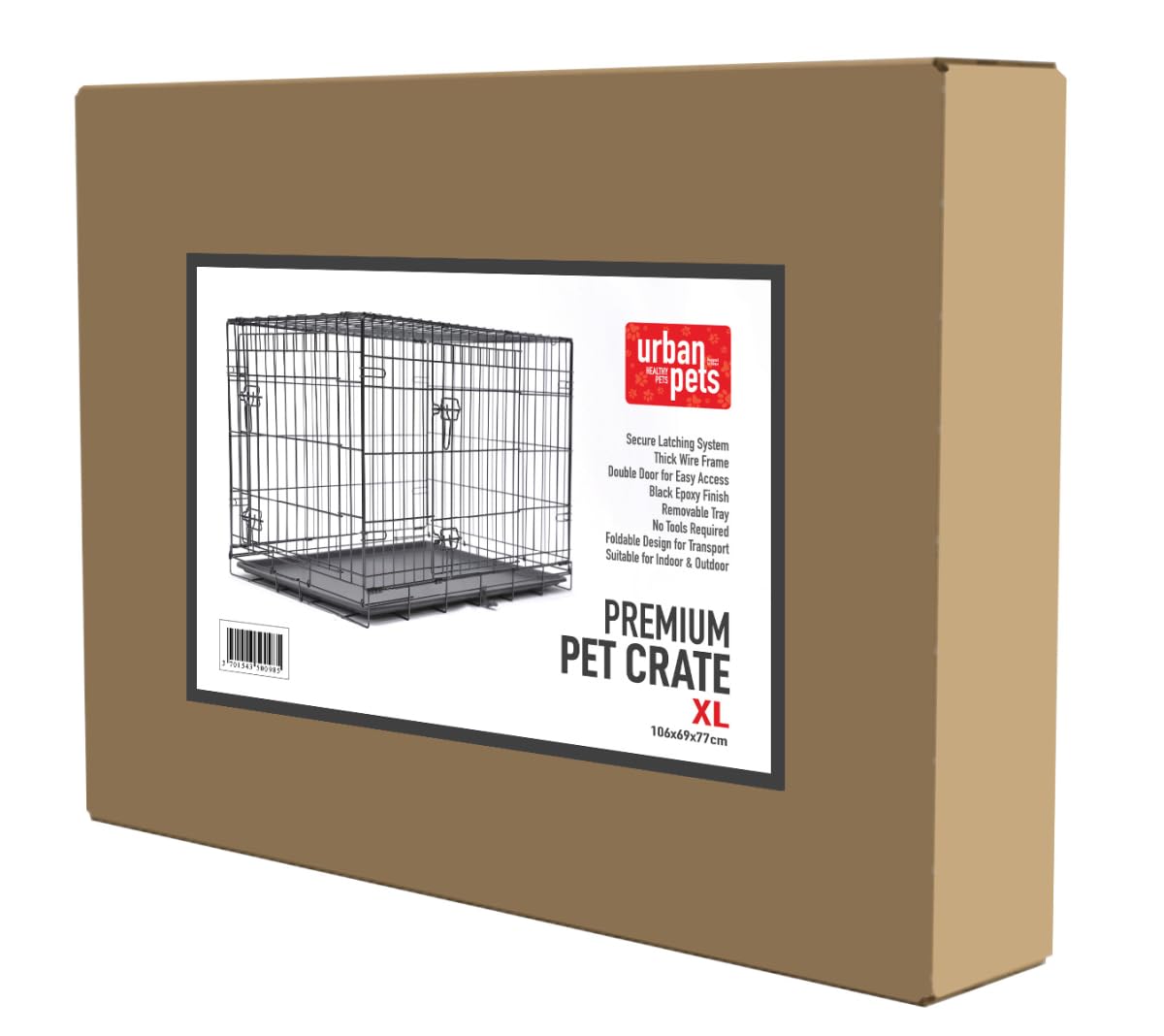 Foldable Dog Crate 106x69x77cm - Image 1