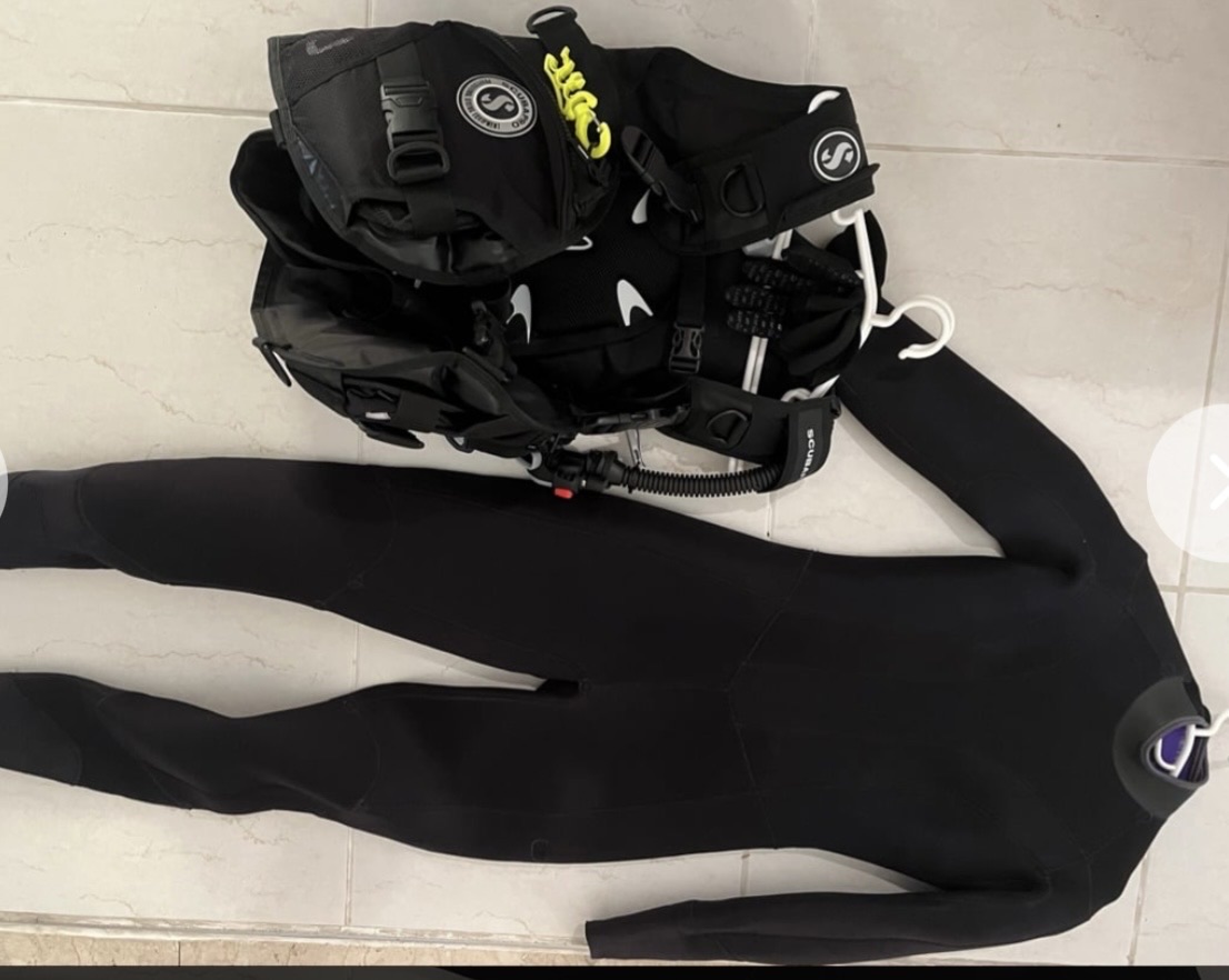 BCD and Wetsuit- Small Size - Scuba Diving - Image 1