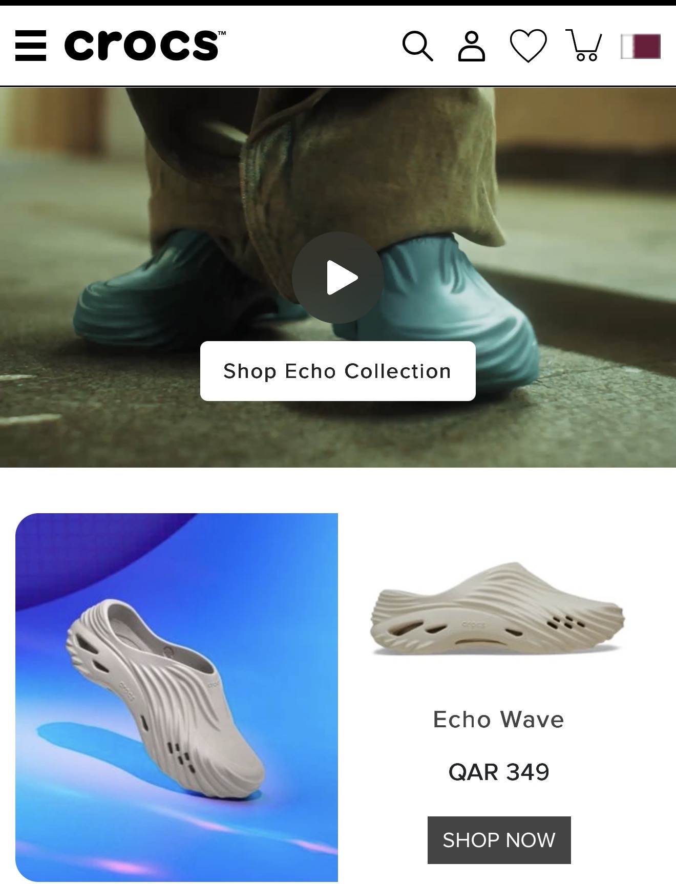 Crocs New Echo Wave 42/43 size Qr 199 - Image 1