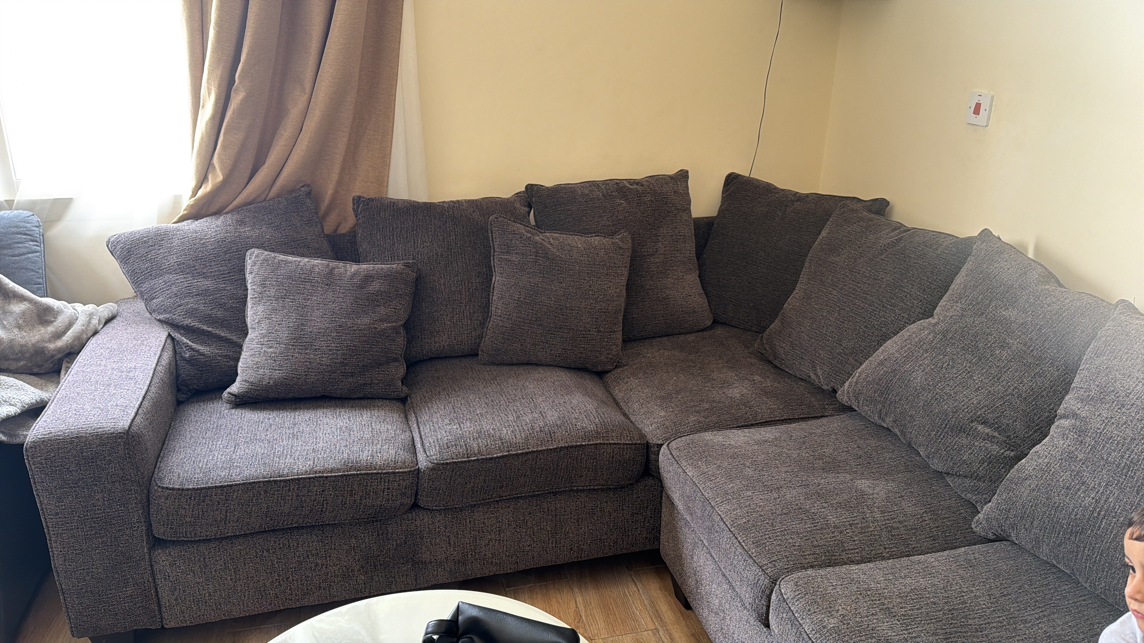 PAN Home L shape sofa set, 2 seater + ottoman - Image 4