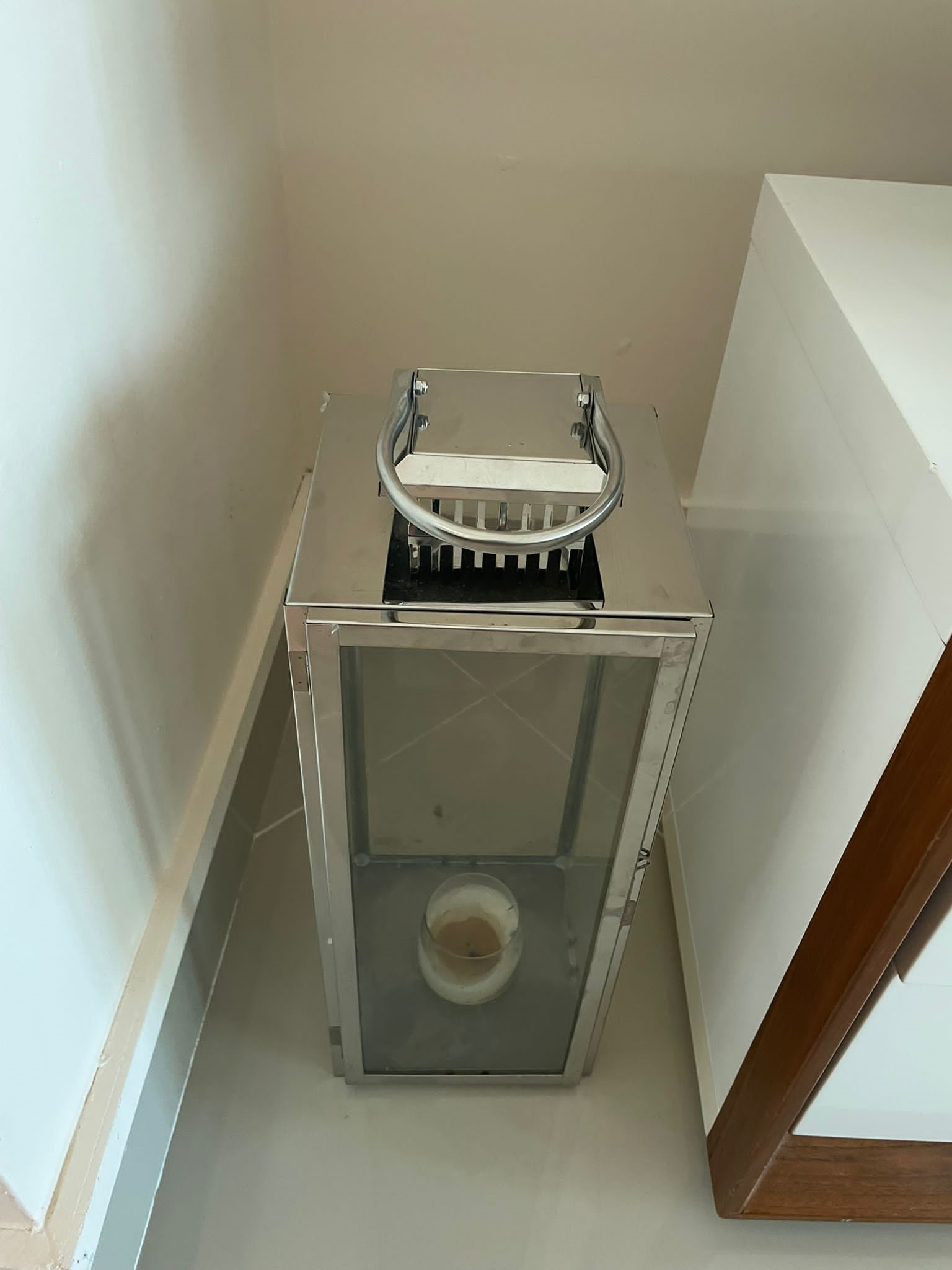 Metal Frame Glass Candle Box - Image 3