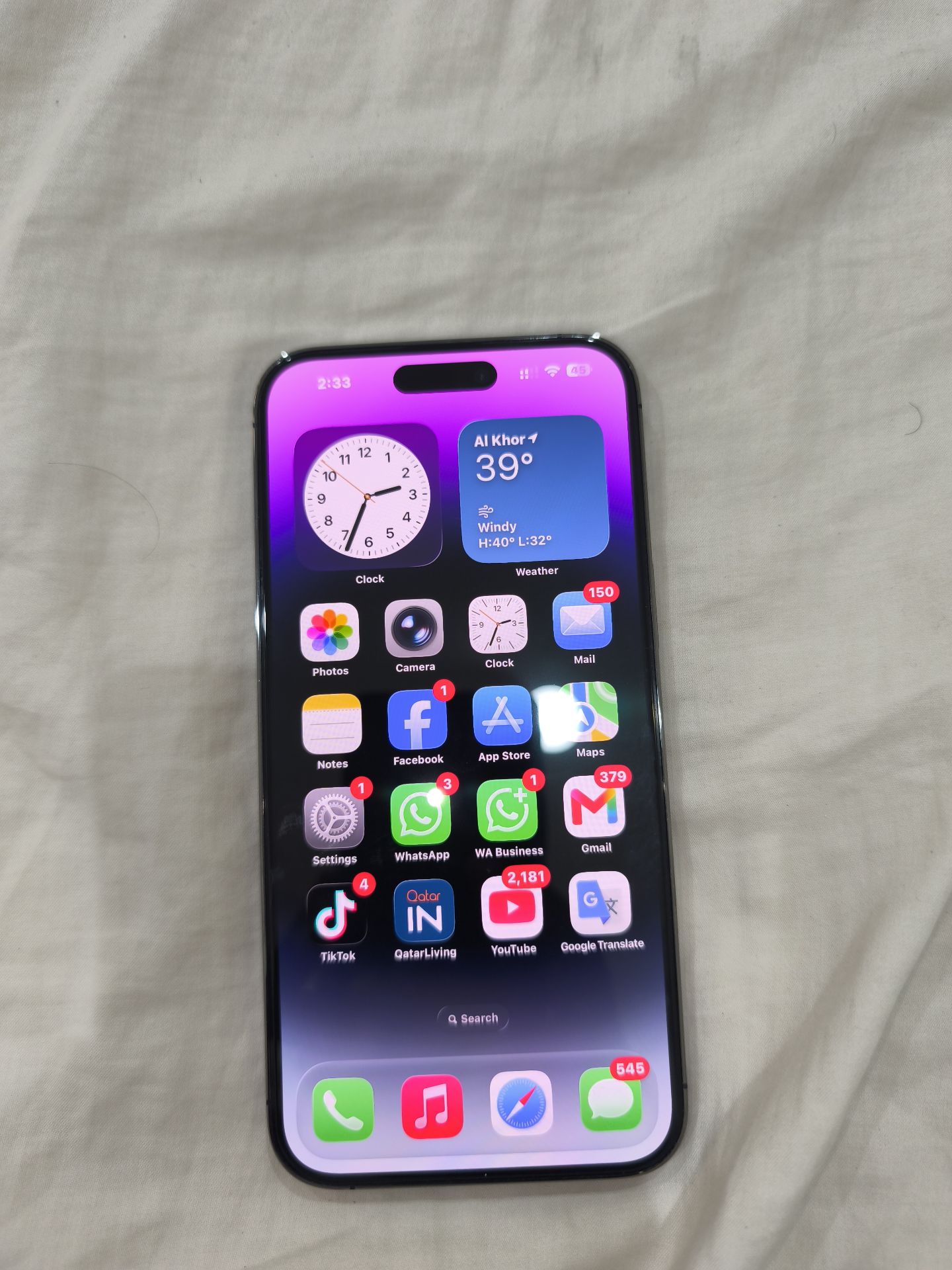 آيفون 14 برو ماكس 256GB بنفسجي 2000 ريال - Image 5