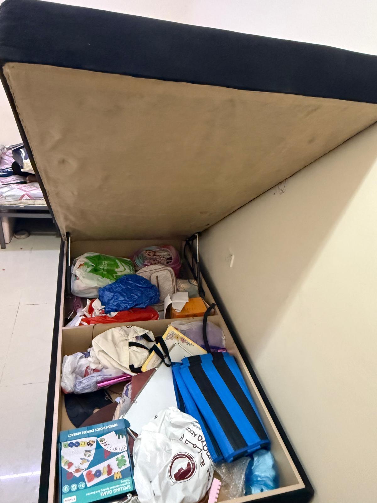 L-Shape Sofa Cum Bed with Storage for Sale - Image 4