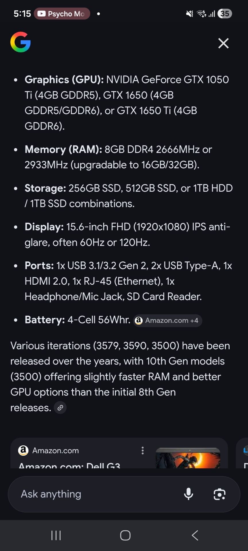 Dell G3 15 Laptop - Image 3