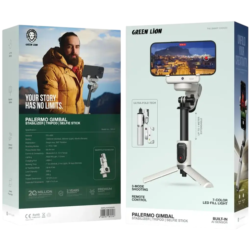 Green Lion Palermo Gimbal Tripod Stand with Remote Control - Image 4