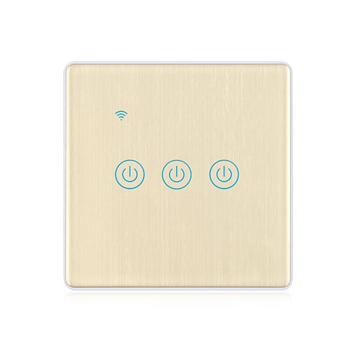 Secuview Three Gang Brushed Panel Smart Switch With Plastic Border - Image 5
