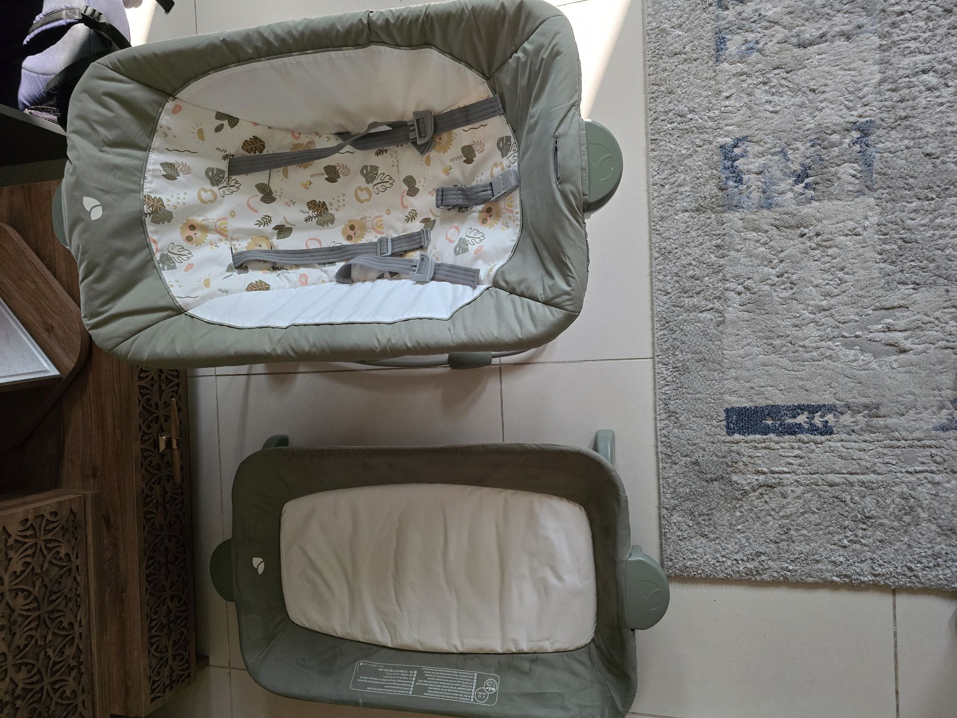 Joie travel cot + Changing unit + bouncer - Image 10