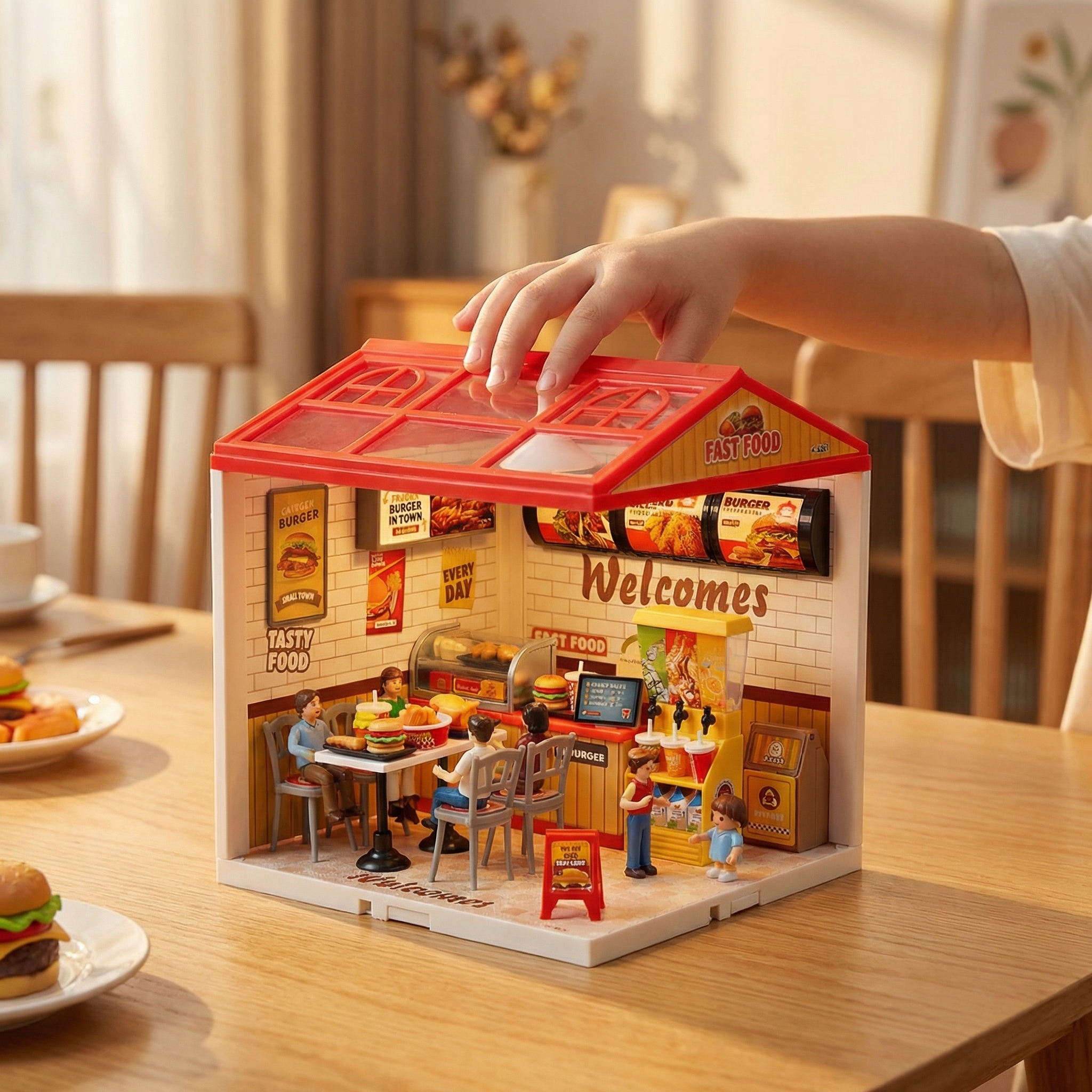 DIY Mini Fast Food Shop Building Set - Image 2