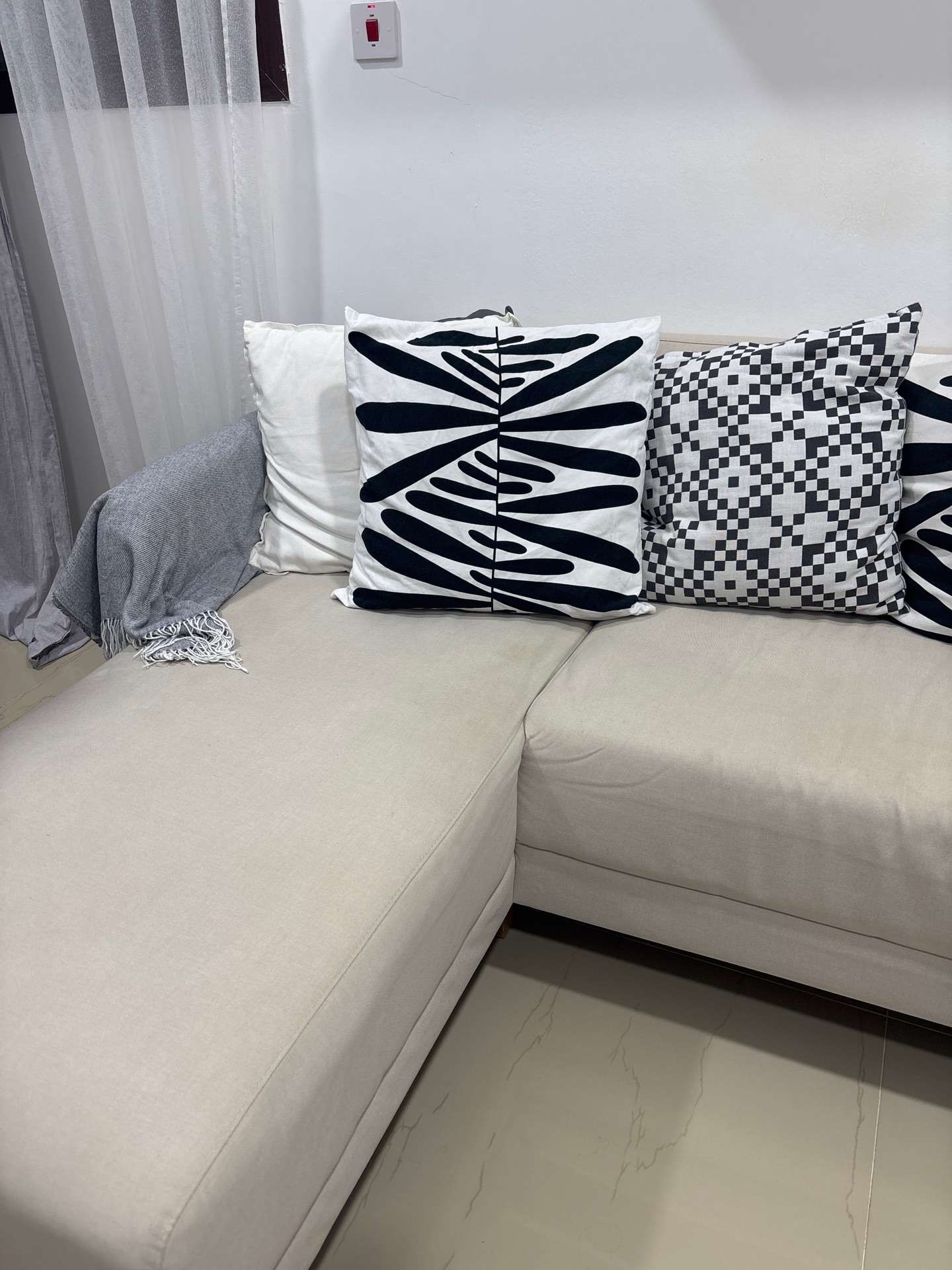 Ikea L Shape Sofa & Ikea Cushions - Image 2