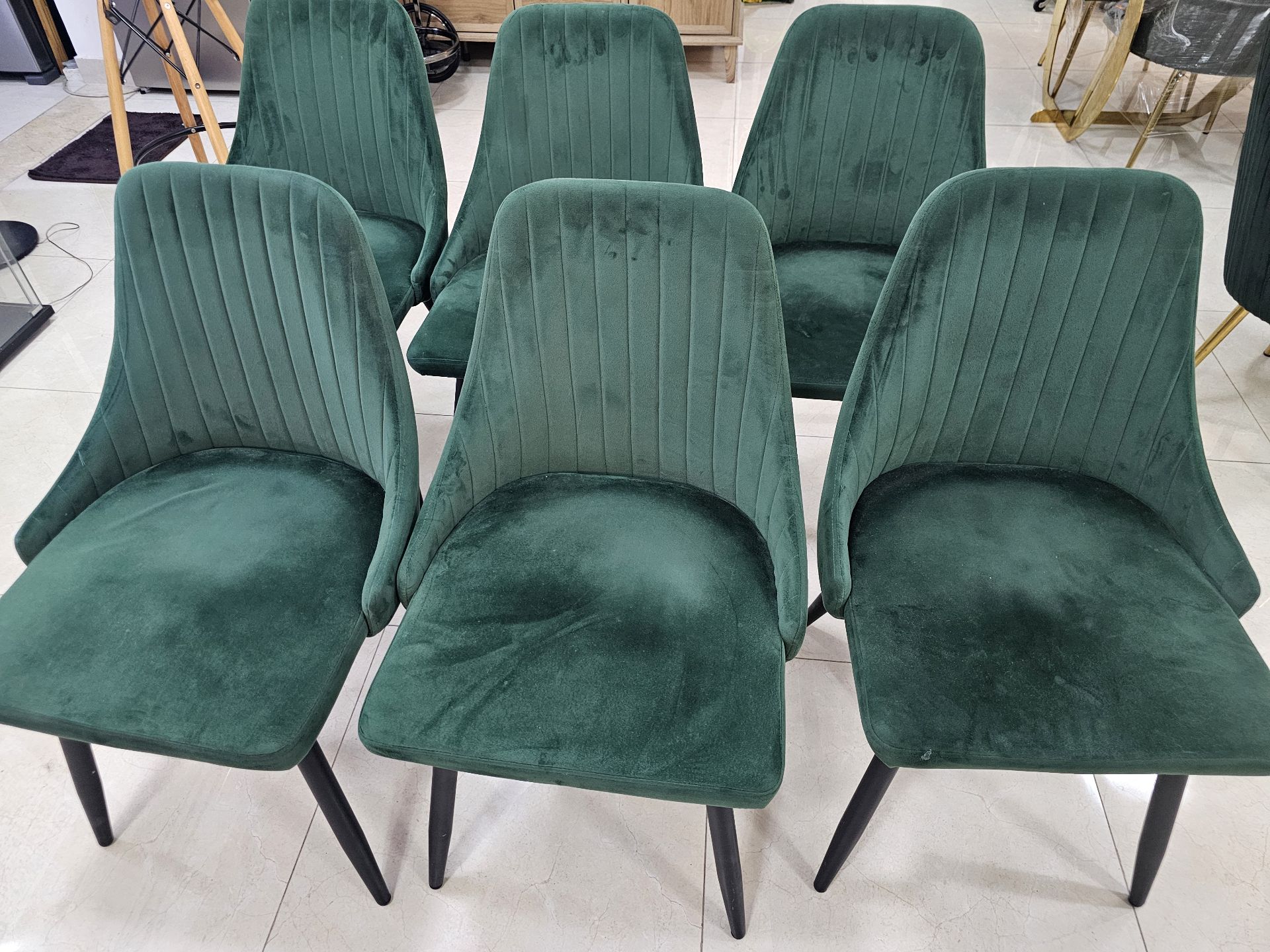 Velvet dining chairs for sale (6pcs) - Image 3