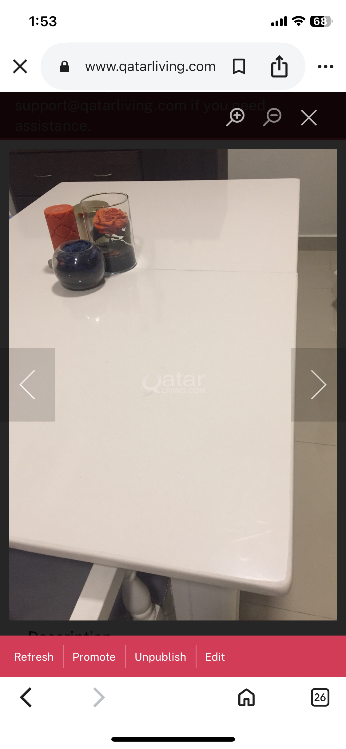 A dining table with 4 chairs - Image 2