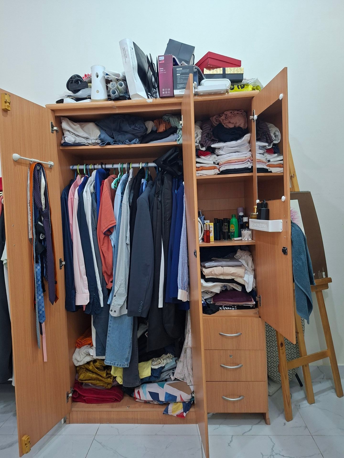 3 door wardrobe used - Image 2