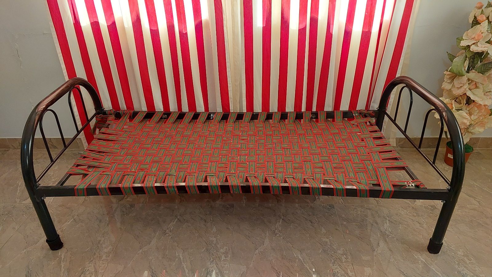 Metal Single Nylon Bed  - Image 2