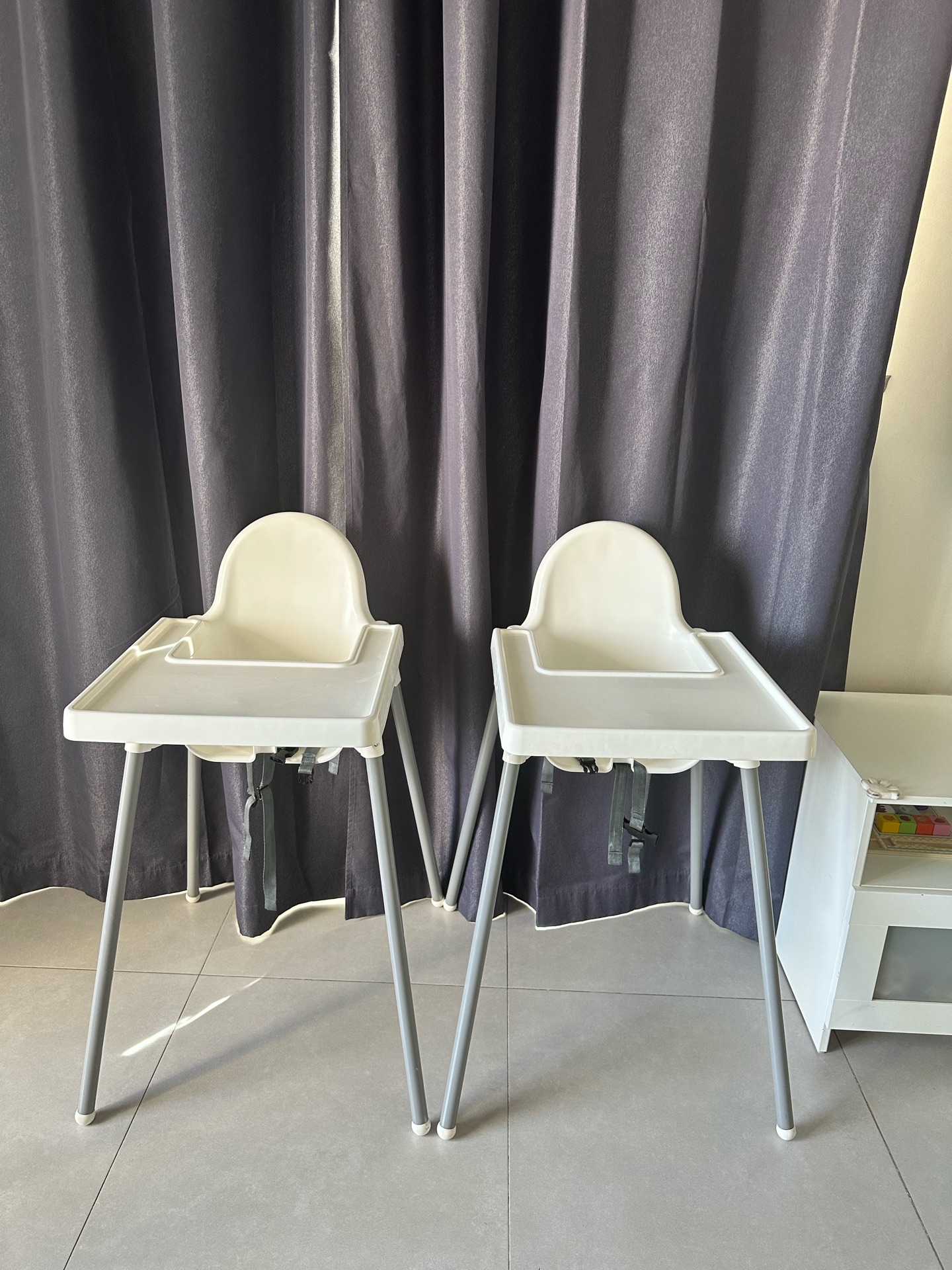 IKEA baby high chair with tray ,white colour  - Image 3