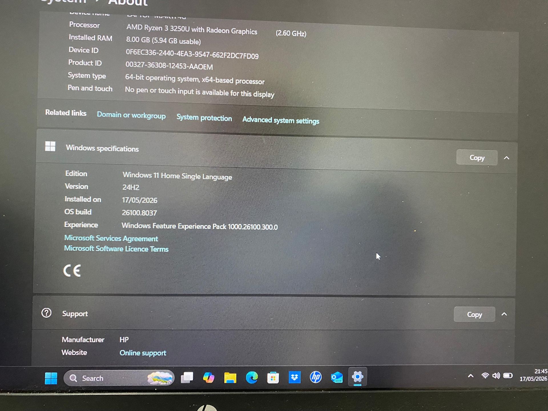 HP Laptop 15s-gr0xxx 8GB RAM and 1TB storage with free Microsoft office - Image 6