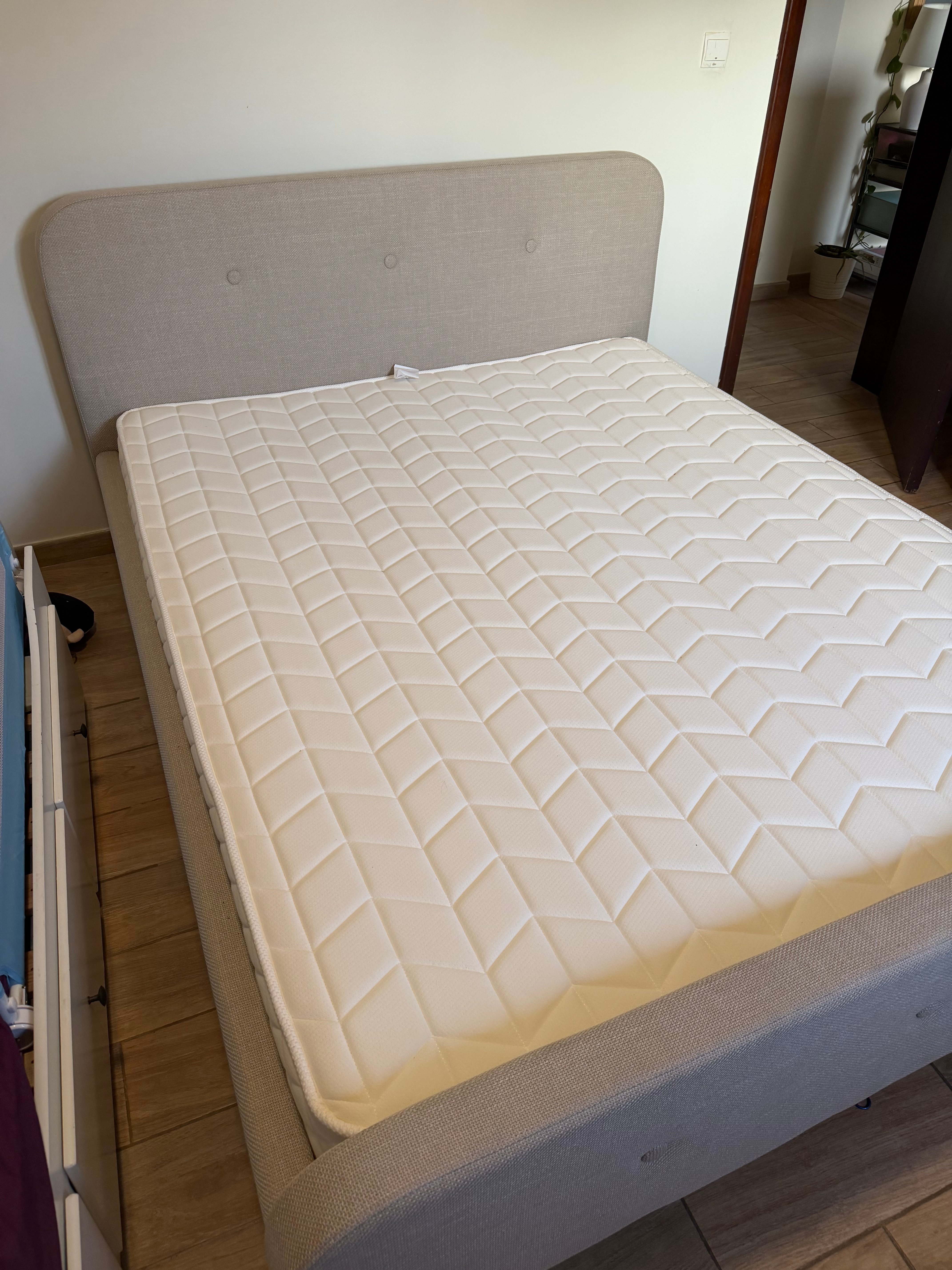 PAN Home Queen Size Bed and Mattress (160x200) - Image 1