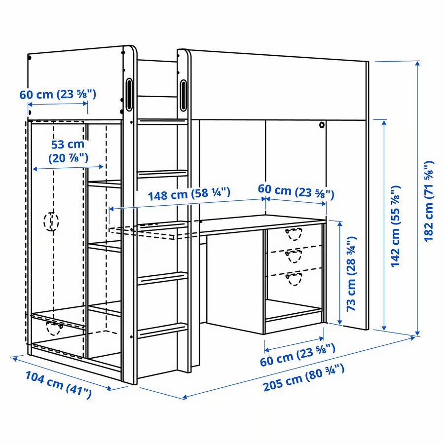 IKEA SMASTAD Loft Bed   - Image 4
