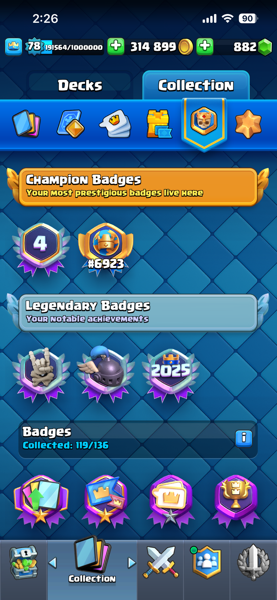 Level 78 Clash Royale - Max KT 16 - Global Rank #6923 - Image 2