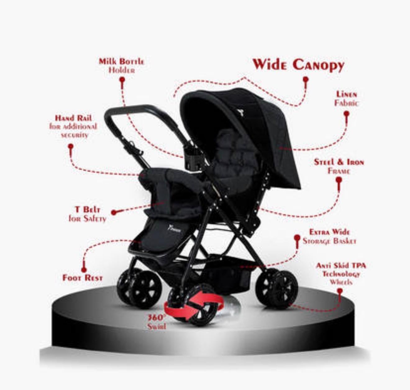 Rarely Used Teknum Reversible Stroller Good Condition - Image 3