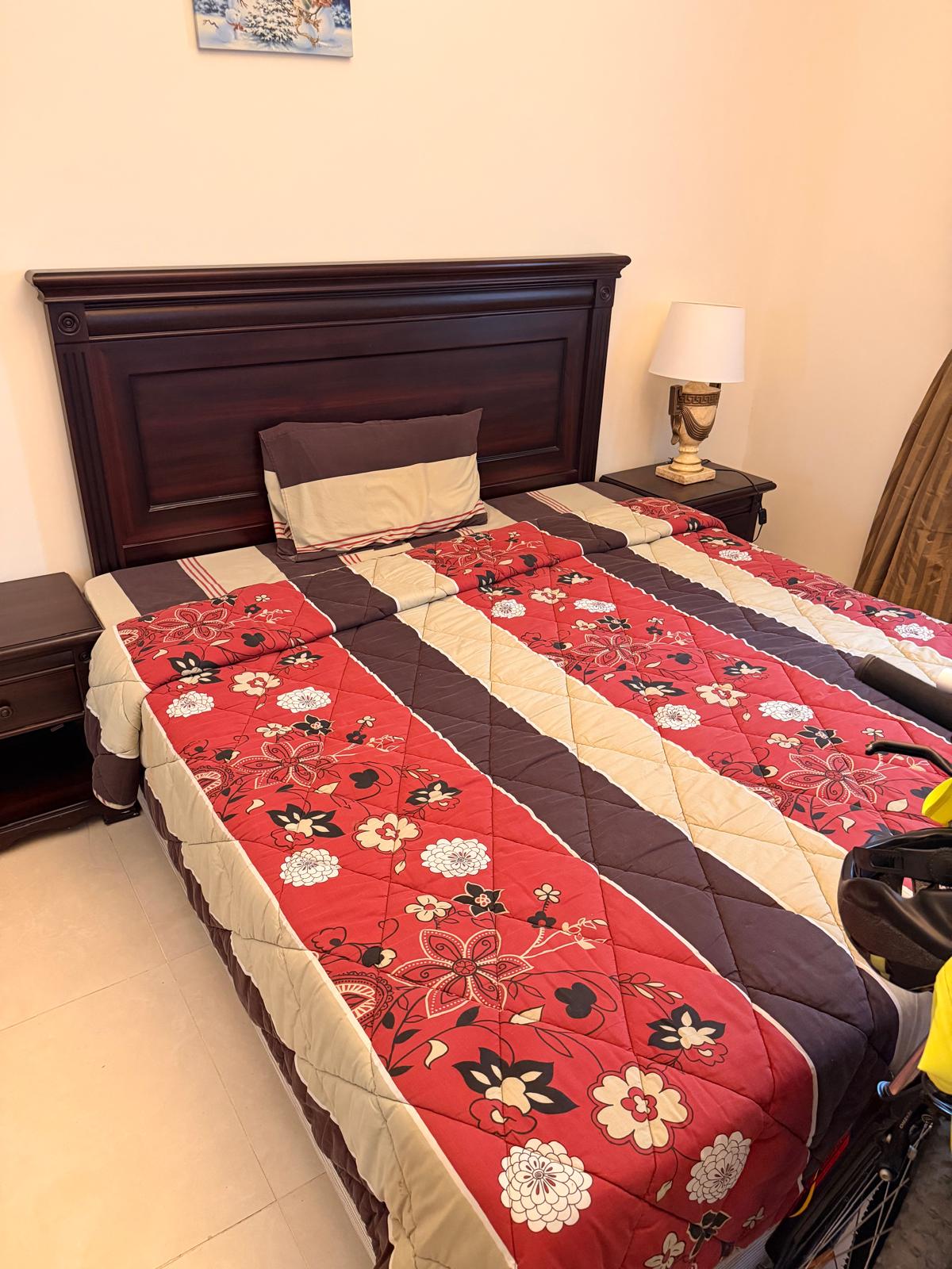Bed with Mattress and side drawers - Image 1