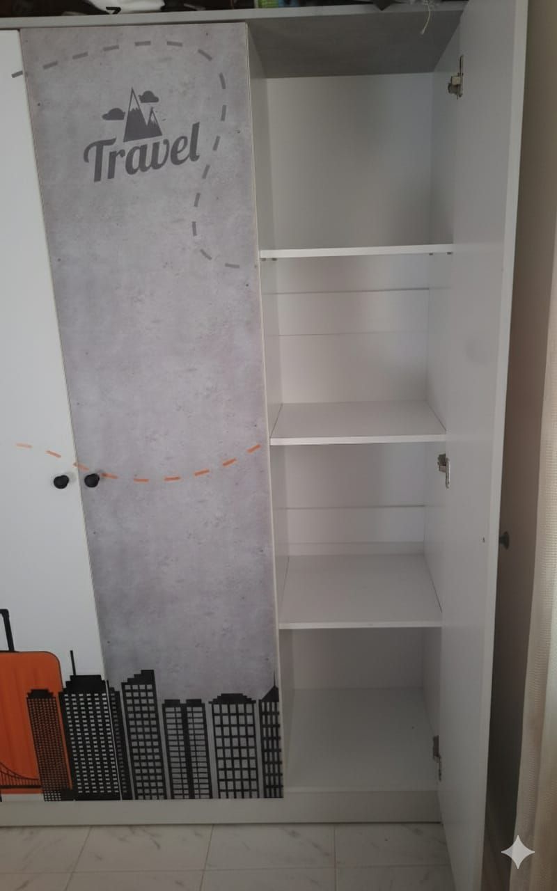 Wooden wardrobe for kids clothing  - Image 2