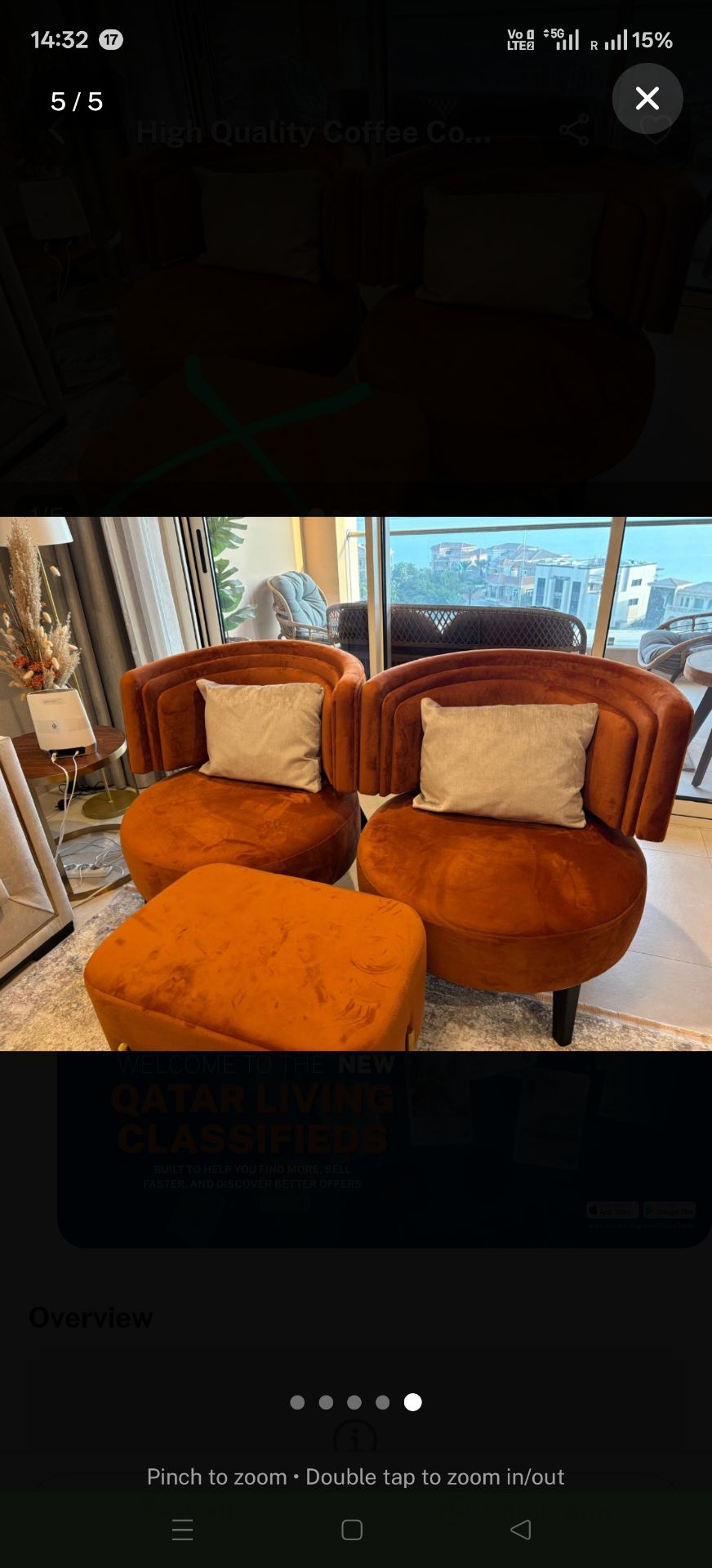 Coffee Table and Armchairs - Image 5
