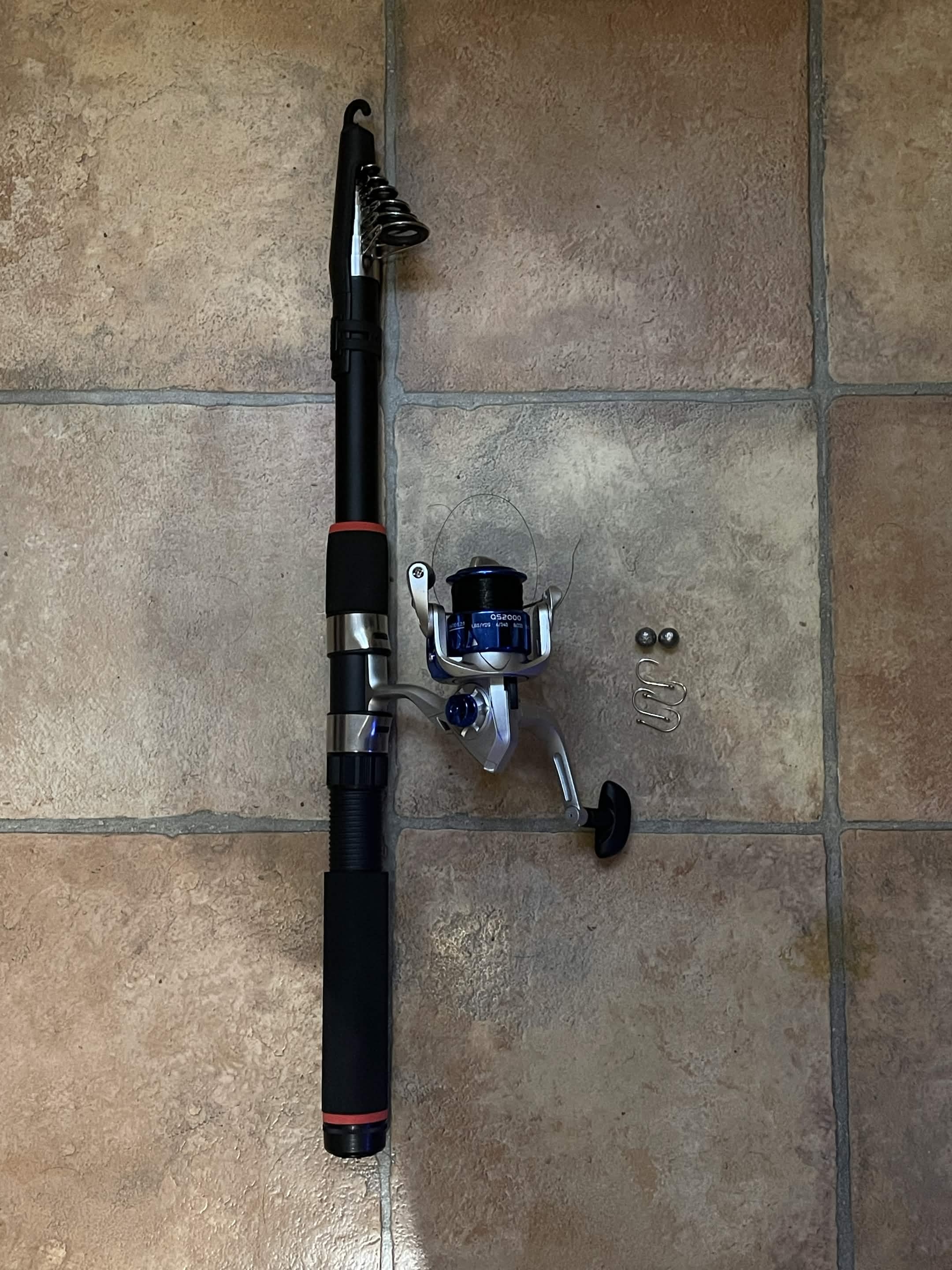 12ft/360cm Carbon Telescopic Rod and Reel - Image 1