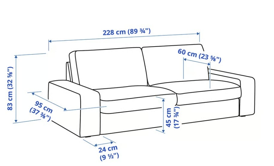 IKEA Kivik 3 seater Sofa - Image 4