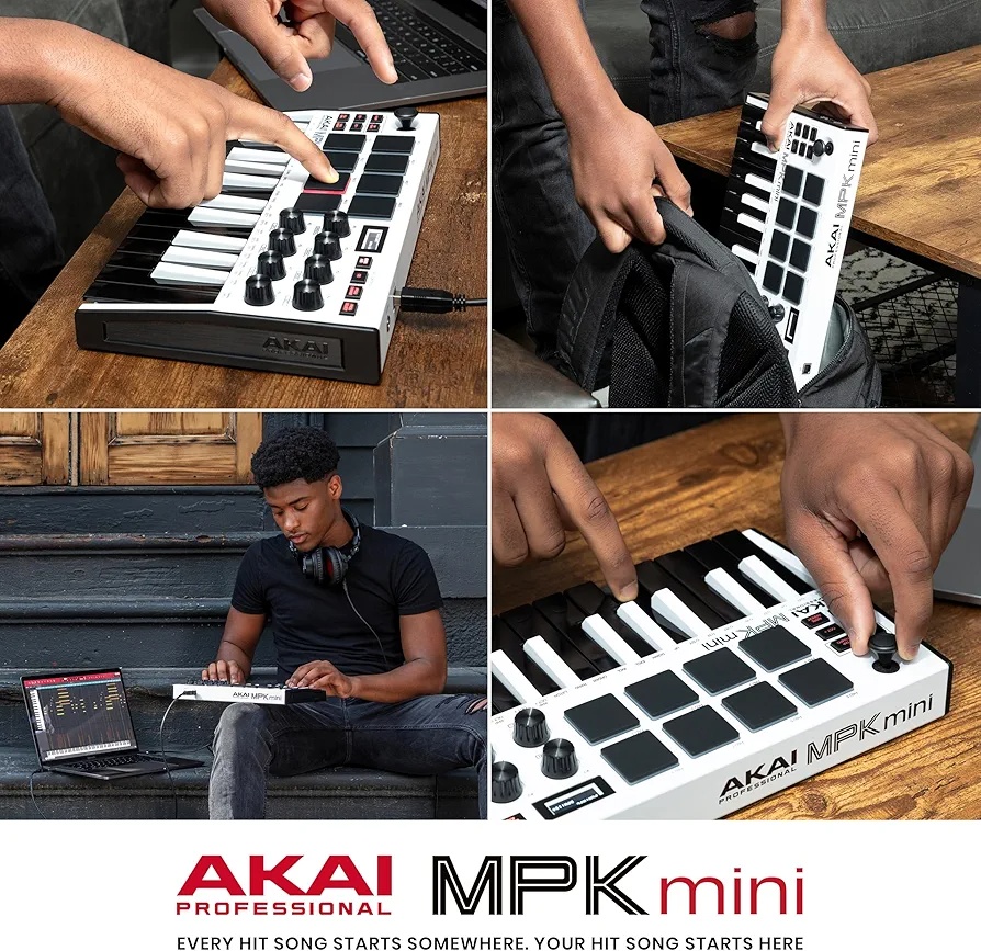 Akai Pro MPK Mini MK3 White Edition MIDI Keyboard - Image 8