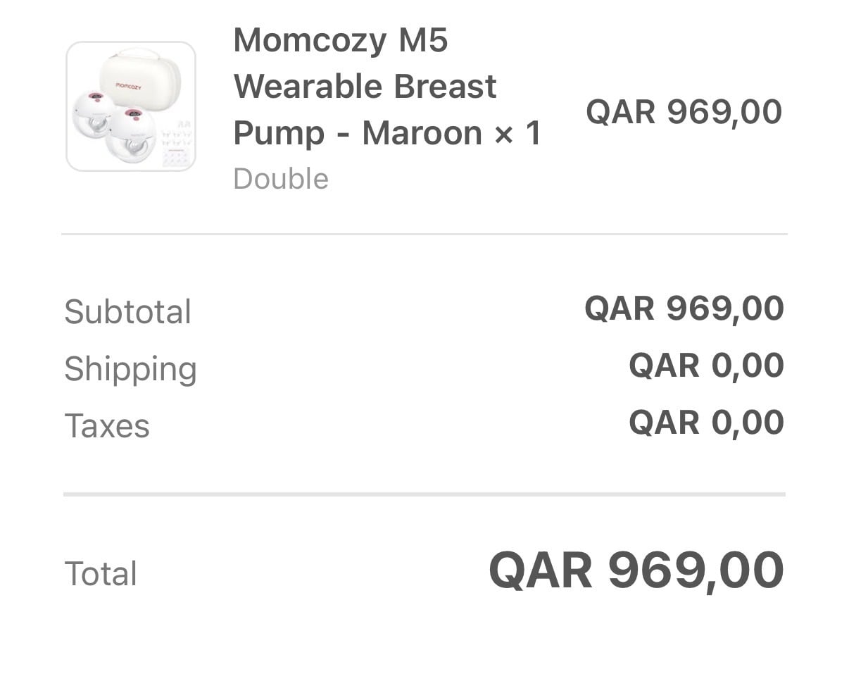 Momcozy M5 Wearable Breast Pump - Maroon (double) - Image 2