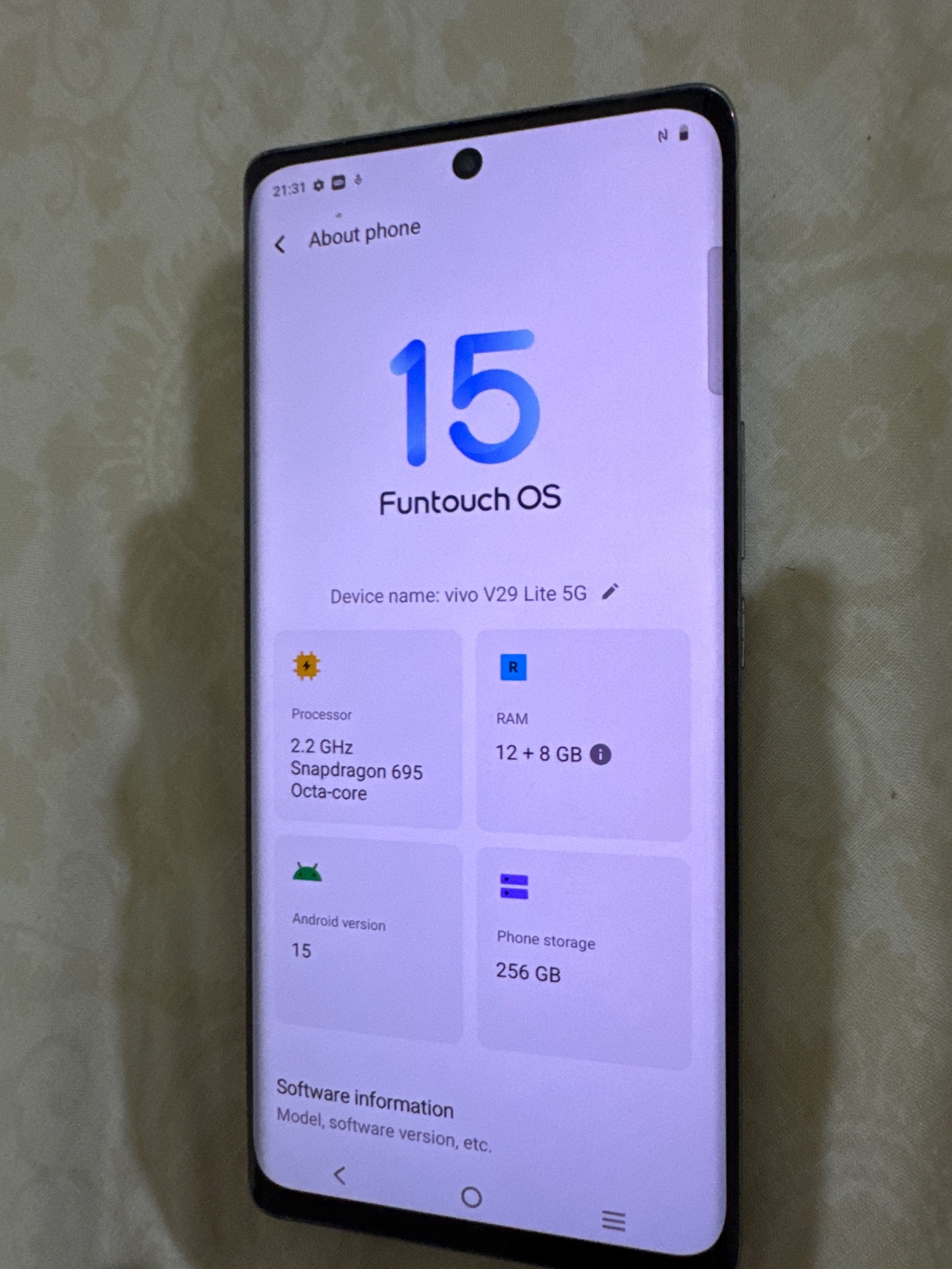 Vivo 9 lite 256 GB 20 RAM - Image 2