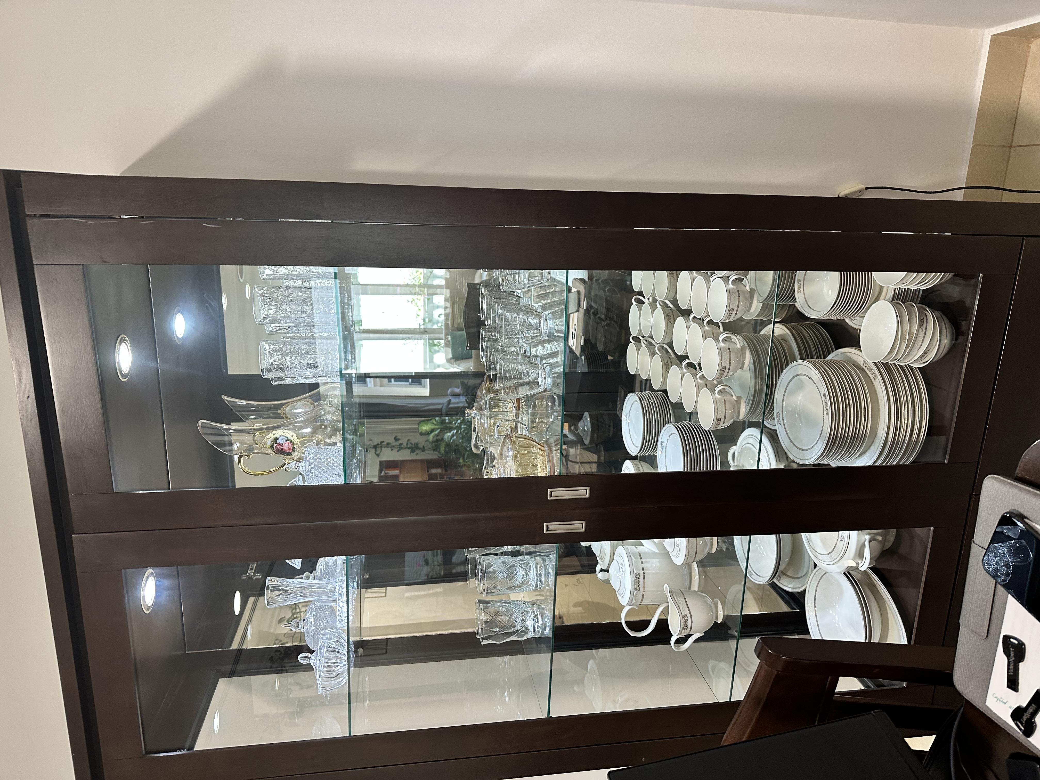 Cupboards book shelves crockery unit study table chair - Image 5