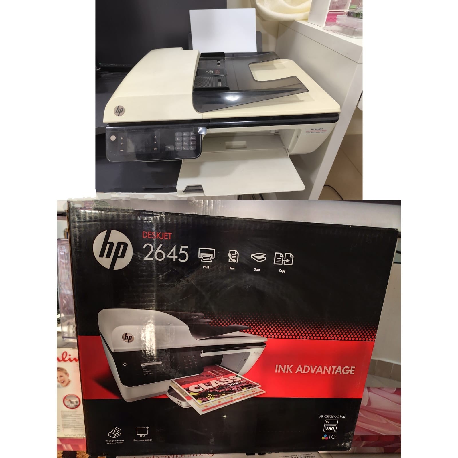 Hp deskjet 2645 printer / طابعة hp 2645 - Image 1