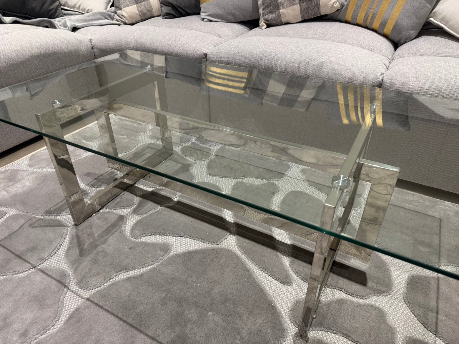 Glass coffee table & side table - Image 2
