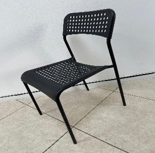IKEA Plastic Chair - Black - Image 3