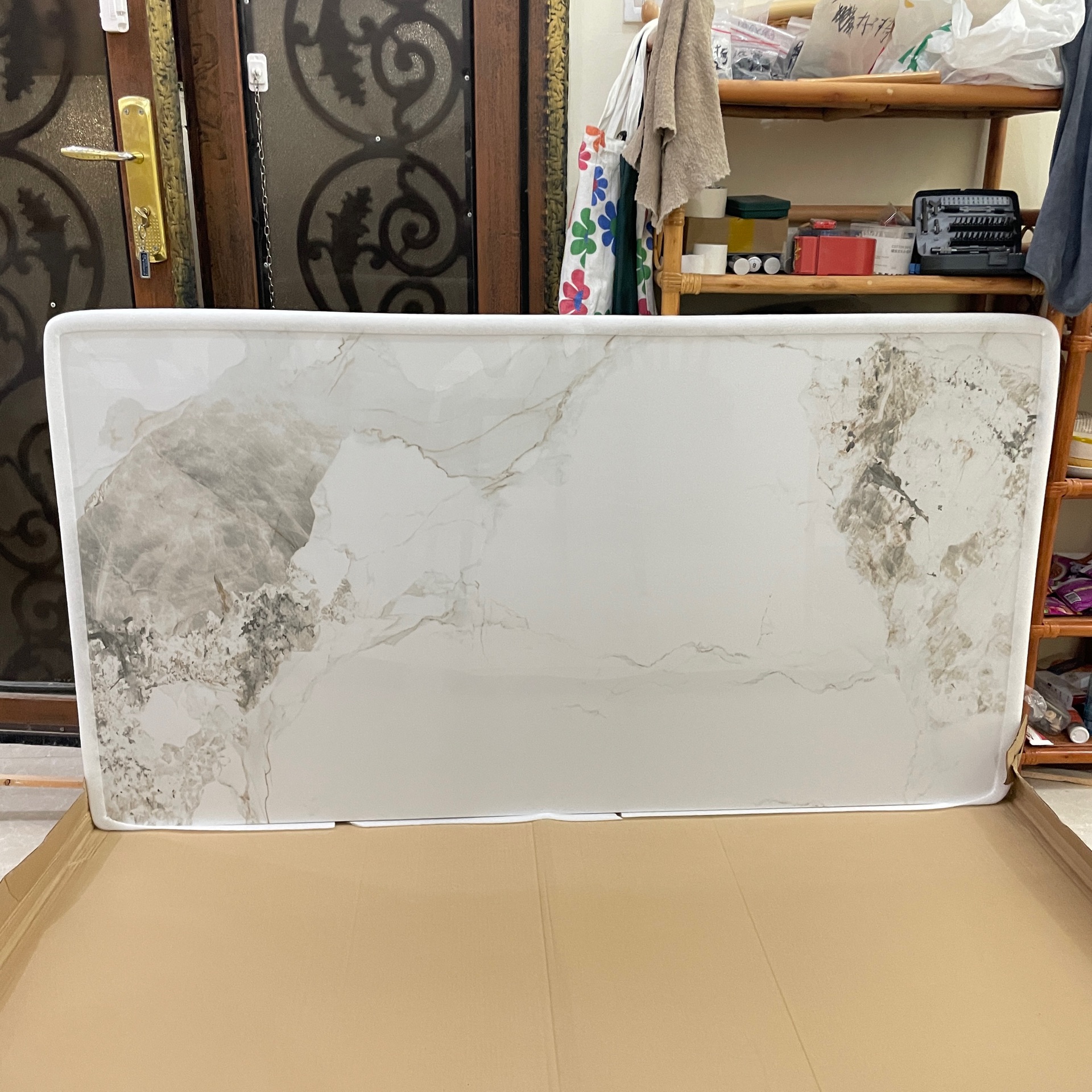 Dining table, marble table, 6-seater table, restaurant table, kitchen furniture - Image 10