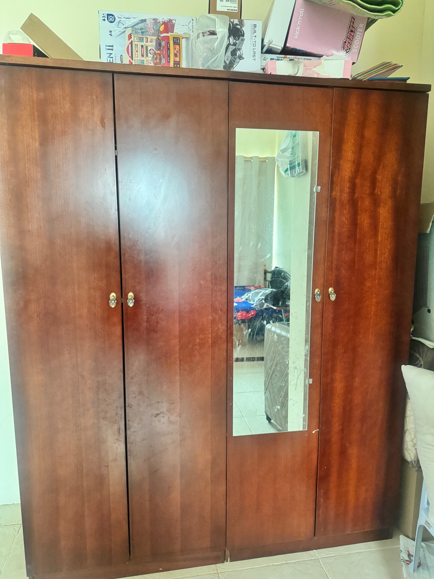 Moving sale 4 door woodern wordrobe - Image 1